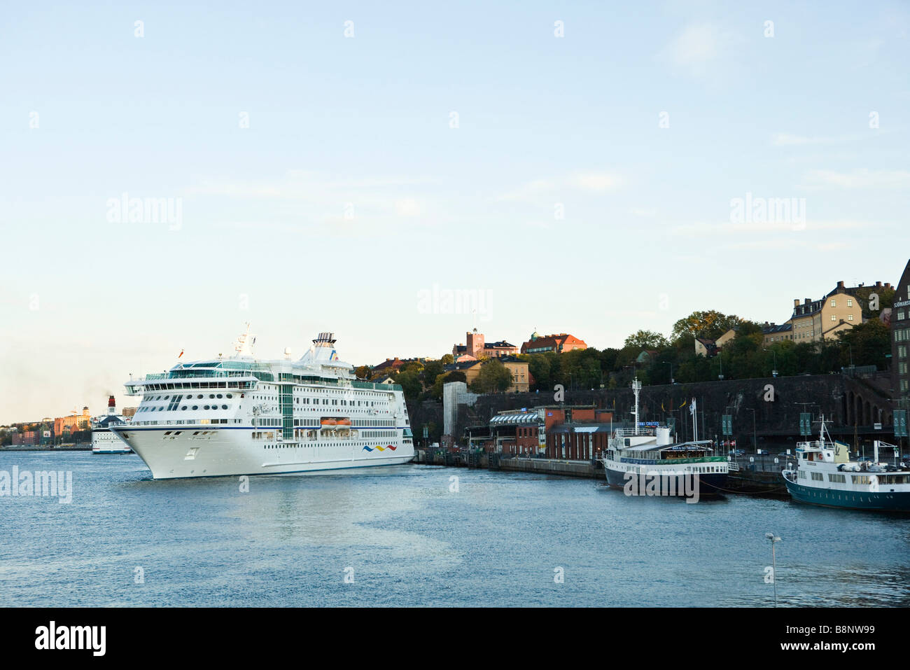 Schweden, Stockholm, Mälarsee, Fähre vom dock Stockfoto