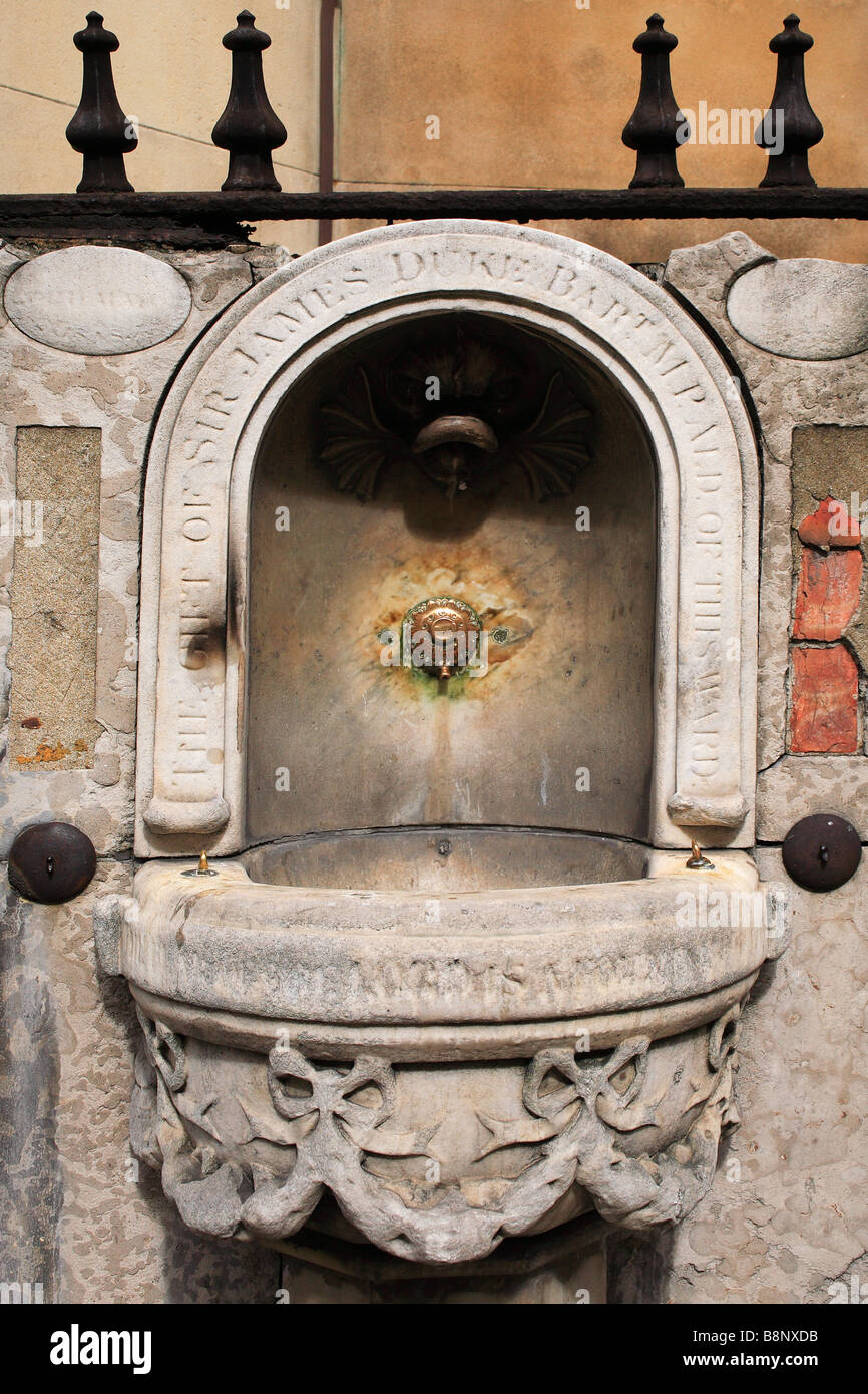 Trinkbrunnen St. Dunstan im Westen Stadt der Londoner Fleet Street anglikanischen Kirche Stockfoto