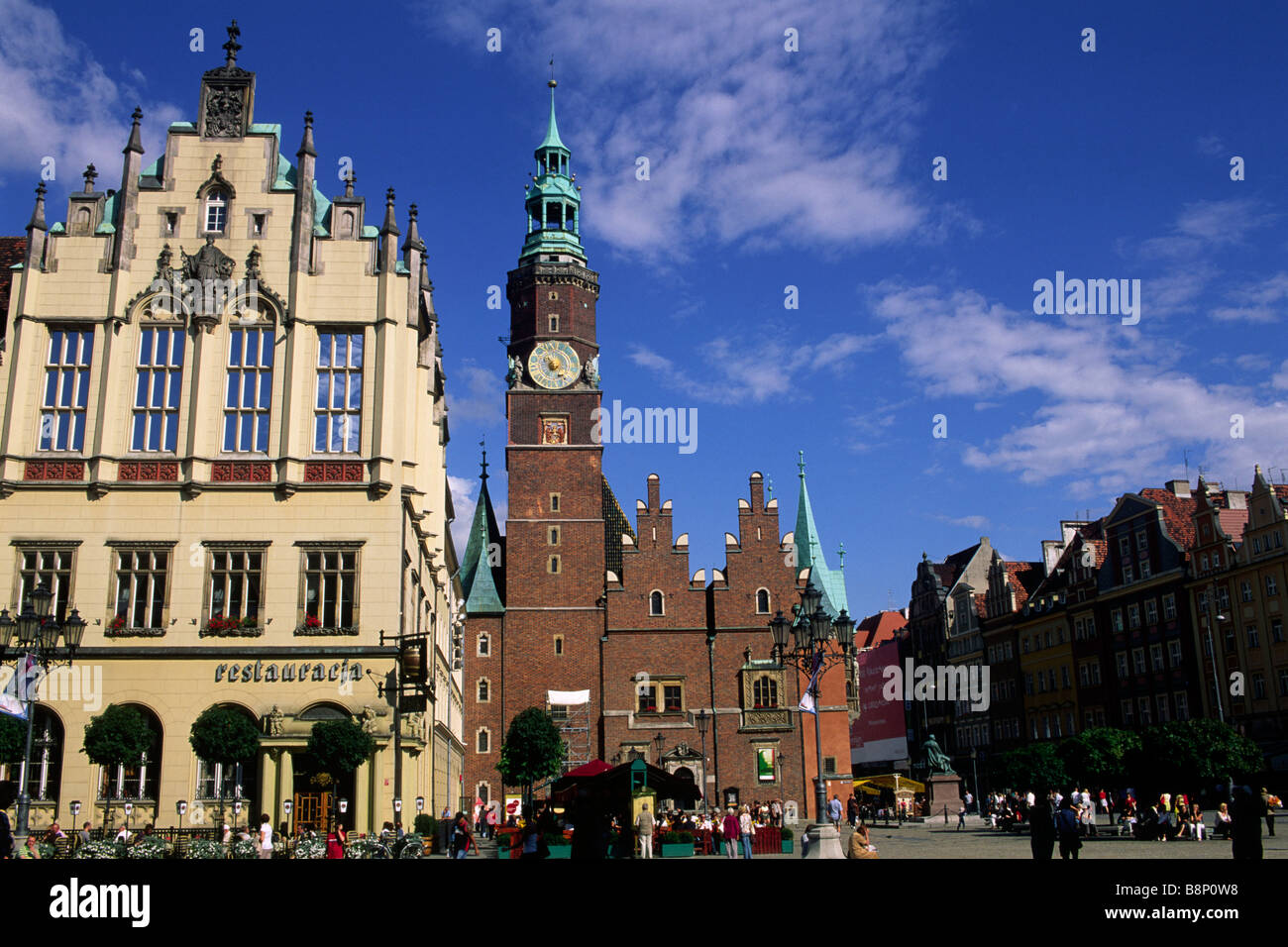 Polen, Breslau, Rynek, Marktplatz, altes Rathaus Stockfoto