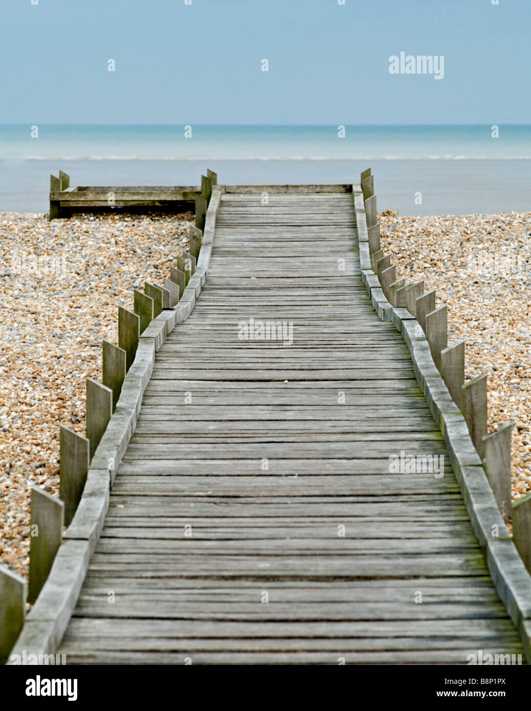 Promenade in Dungeness, Kent Stockfoto