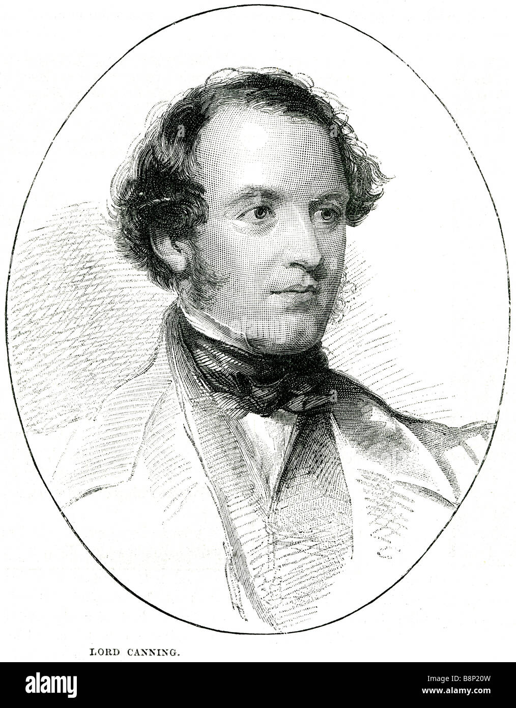 Herr Charles John Canning 1812 1862 Generalgouverneur indischen Rebellion 1857 Viscount englische Staatsmann Stockfoto