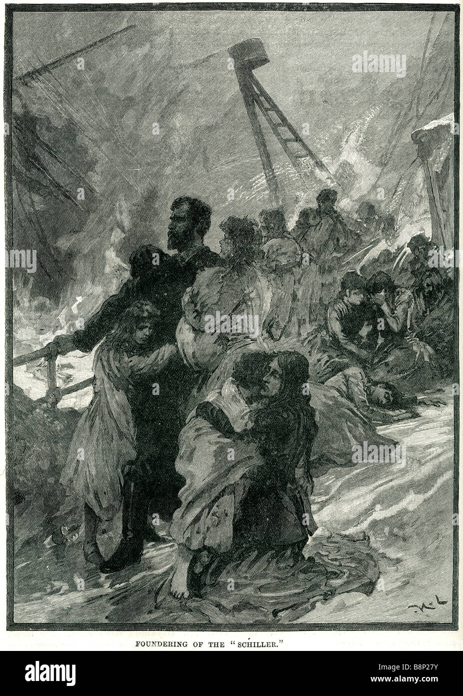 Schlingern SS Schiller 1875 deutsche Ozeandampfer Scilly-Inseln Stockfoto