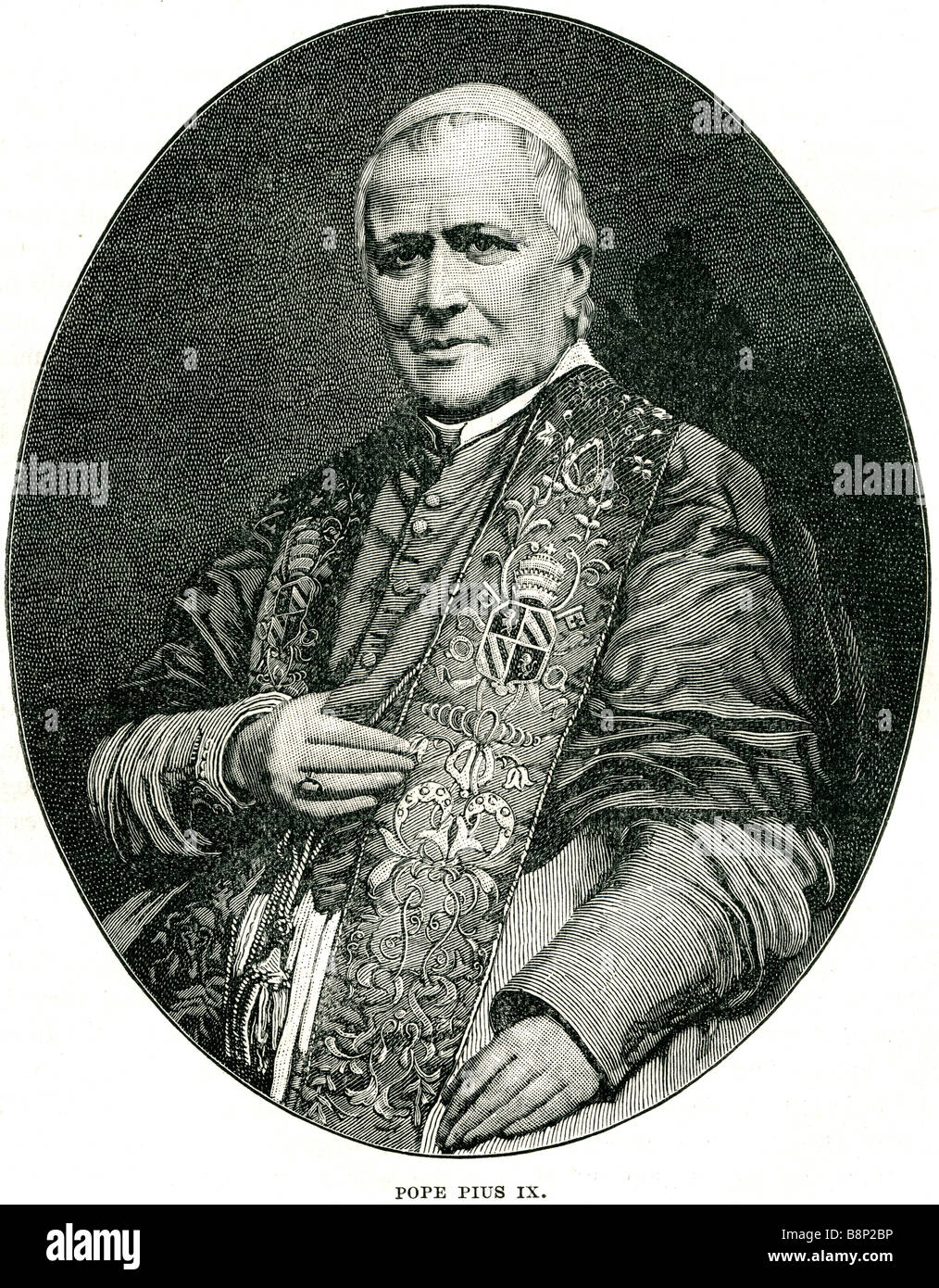 Seligen Papst Pius IX. 1792 1878 Otto von Bismarck Stockfoto