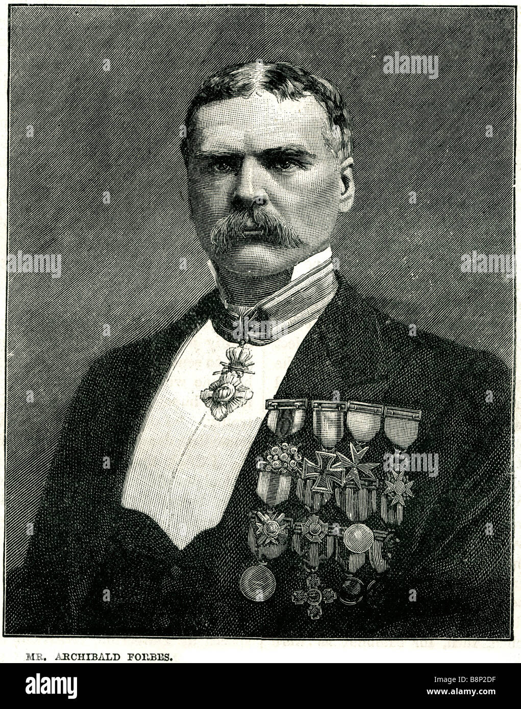 Herr Archibald Forbes 1838 1900 britischer Kriegsberichterstatter presbyterianischen minister Morayshire, Schottland Stockfoto