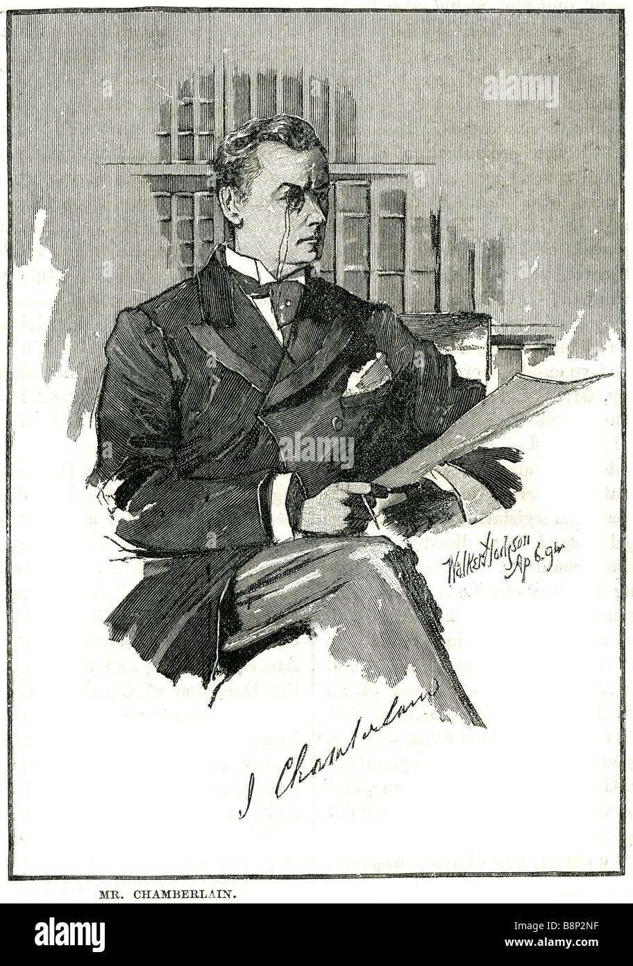 Sir Joseph Austen Chamberlain 1863 1937 britischer Staatsmann Politiker Nobel Peace Prize Stockfoto