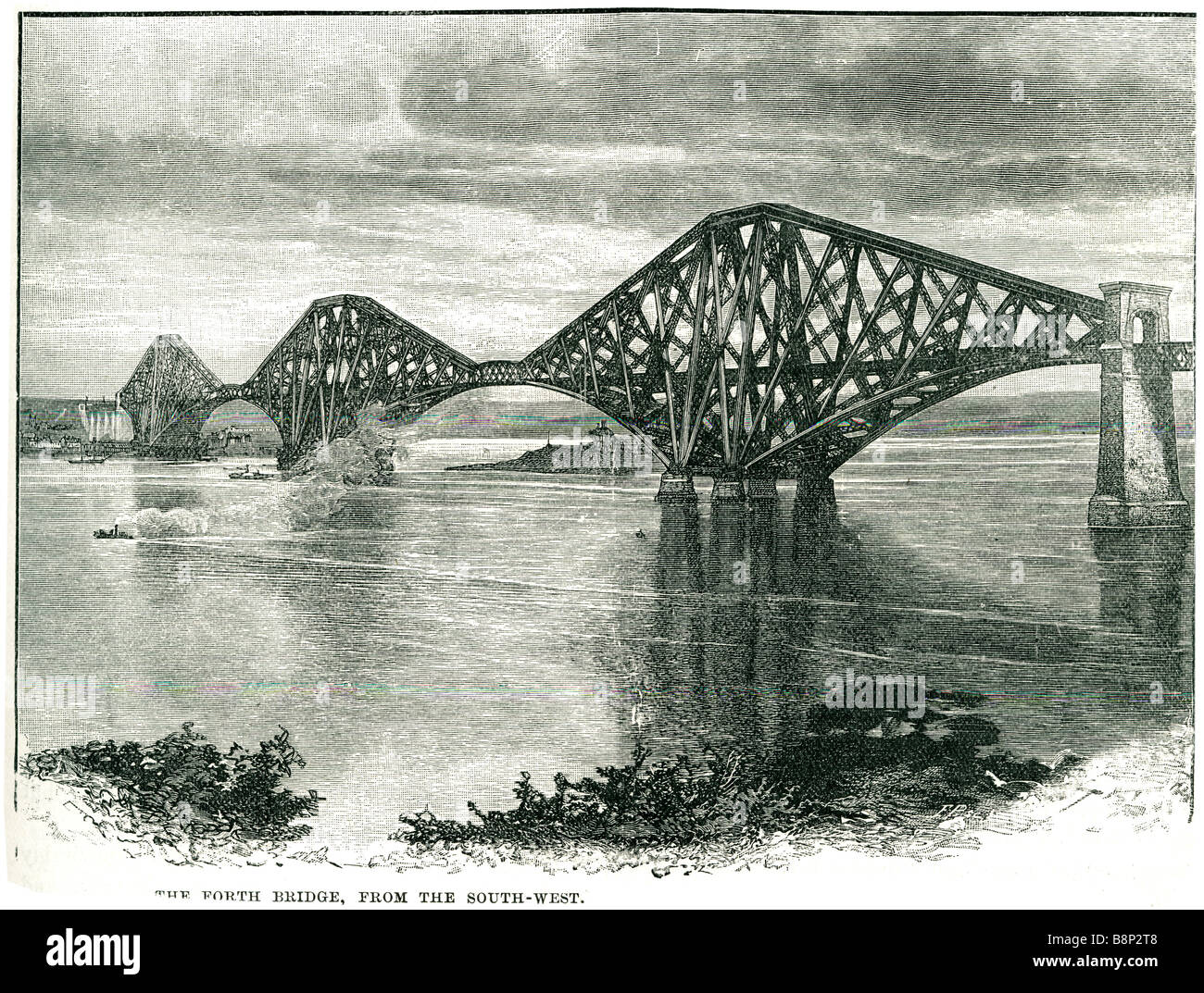 Freischwinger Eisenbahnbrücke Firth of Forth Schottland Edinburgh her zu überbrücken Stockfoto