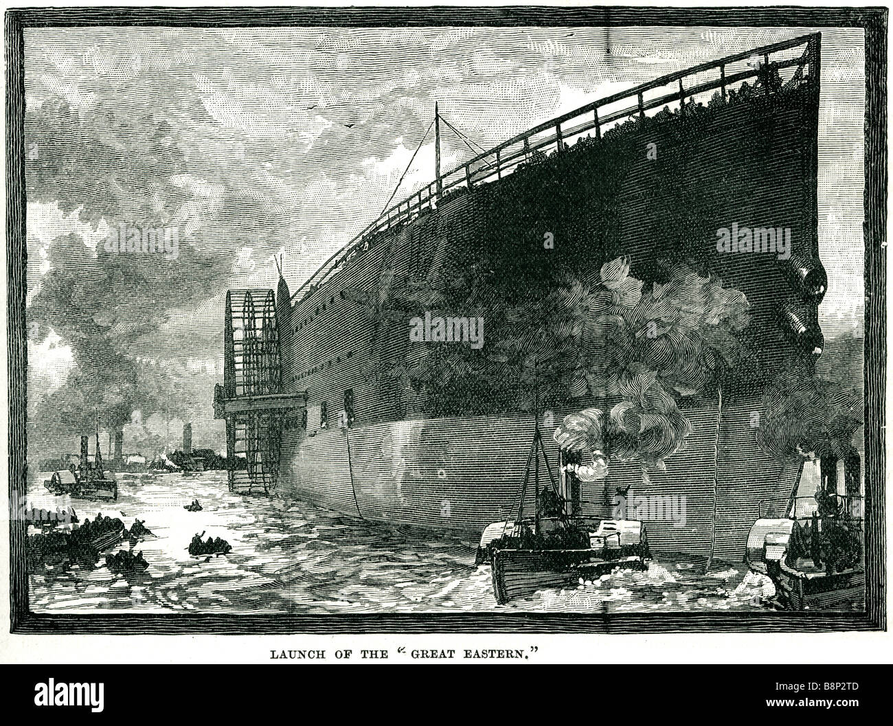 Starten Sie SS Great Eastern Bügeleisen Dampf-Segelschiff Isambard Kingdom Brunel Stockfoto