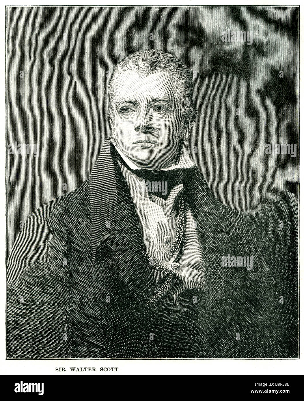 Sir Walter Scott 1st Baronet 15 1832 produktiver schottischer historischer Schriftsteller Dichter internationale Karriere Stockfoto