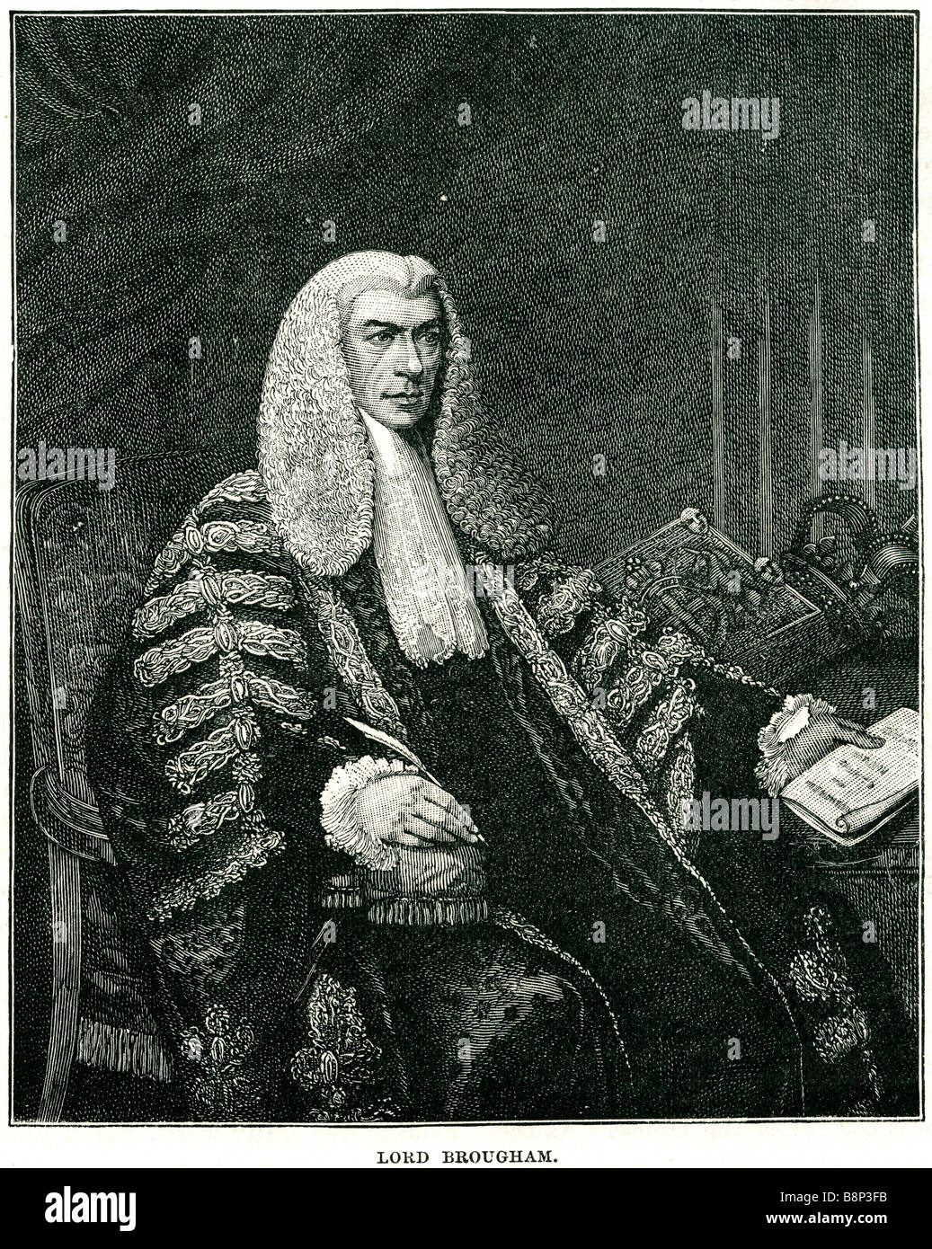 Henry Peter Brougham 1st Baron Brougham Vaux 1778 1868 britischer Staatsmann Lord Chancellor Vereinigtes Königreich Stockfoto