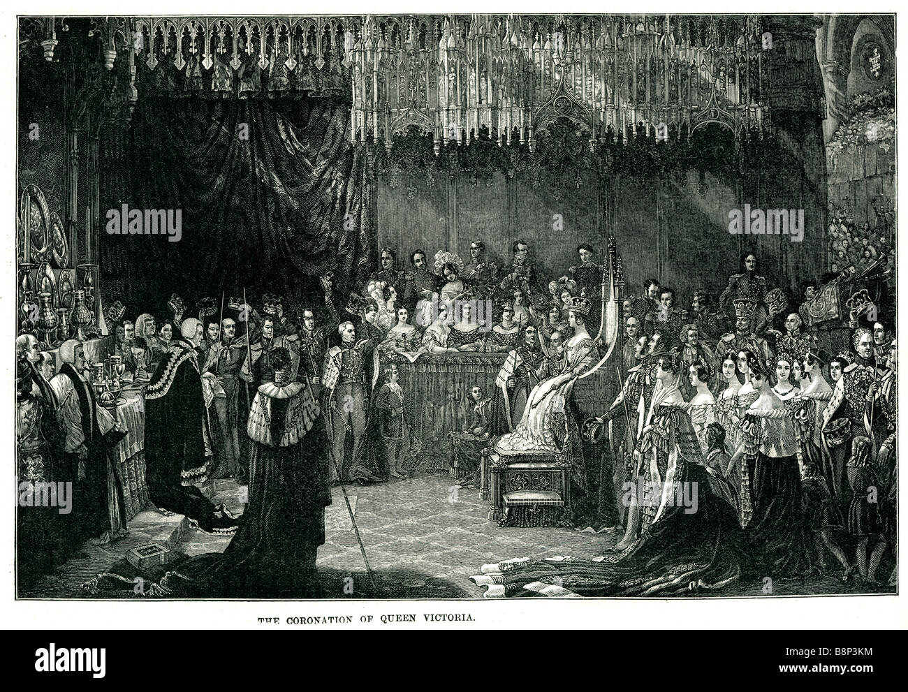 Krönung Königin Victoria 1838 Alexandrina Vereinigtes Königreich Großbritannien Irland Kaiserin Indien Britisches Raj Stockfoto