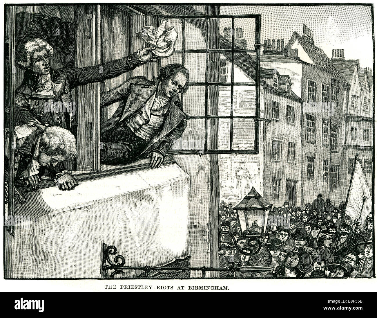 Priestley Aufstände in Birmingham 1791 England religiösen Dissidenten Joseph Stockfoto