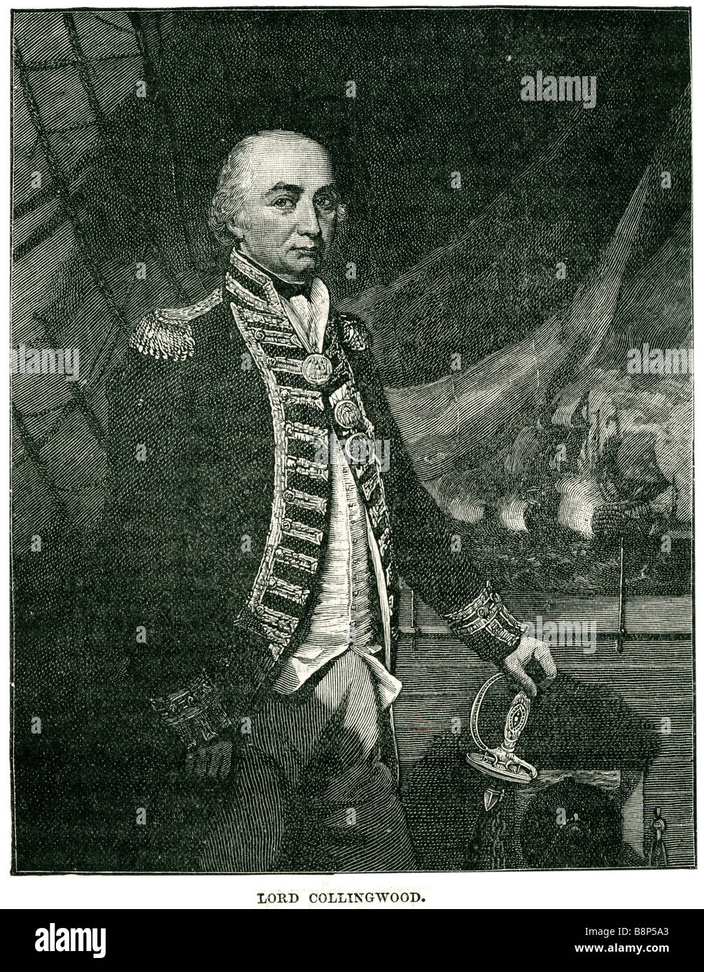 Admirals Cuthbert Collingwood 1st Baron Collingwood 26. September 1748 – 7. März 1810 Admiral Royal Navy Stockfoto