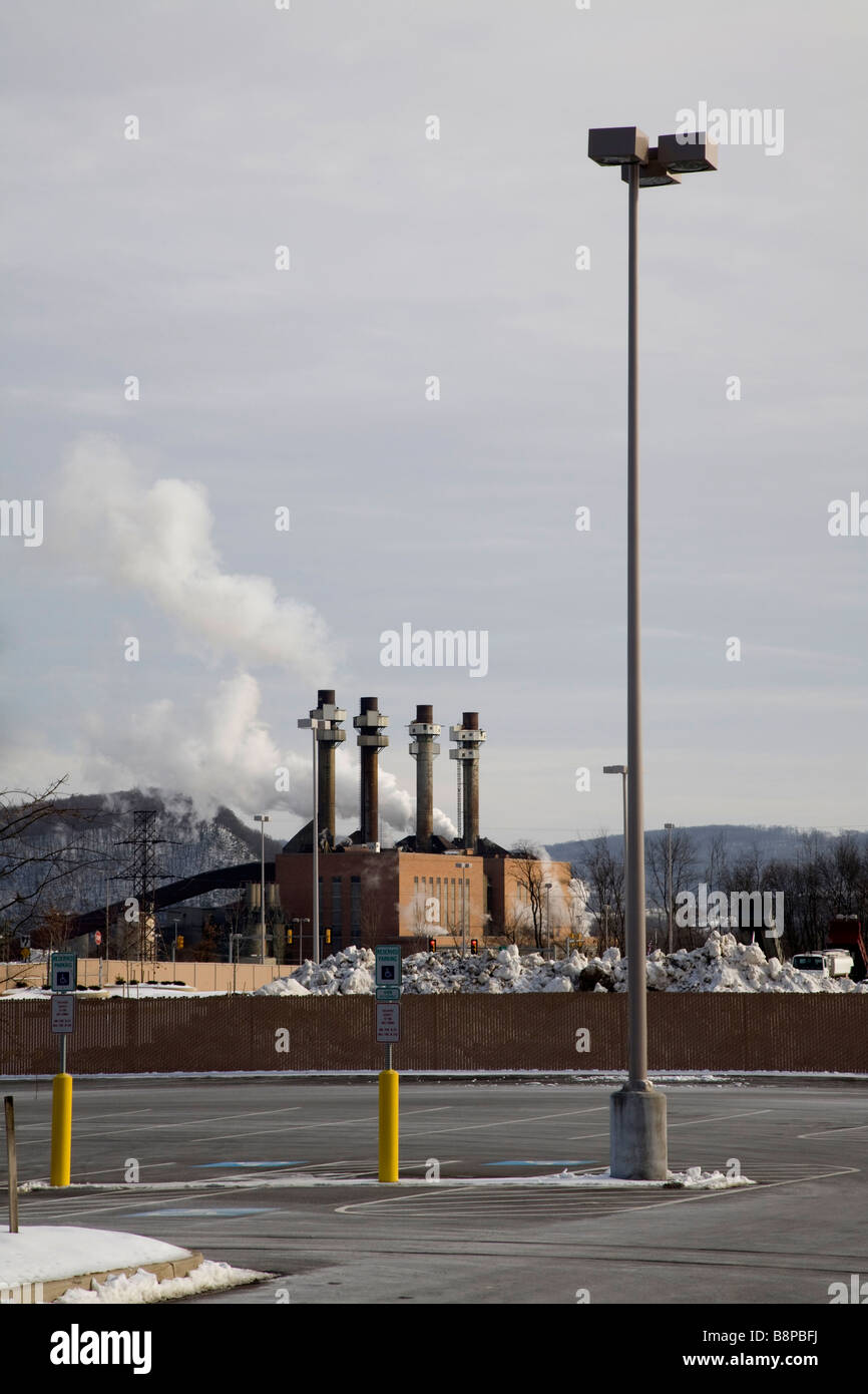 Sunbury Kraftwerk Kohle abgefeuert Kraftwerk, Schmokin Dam, Pennsylvania Stockfoto