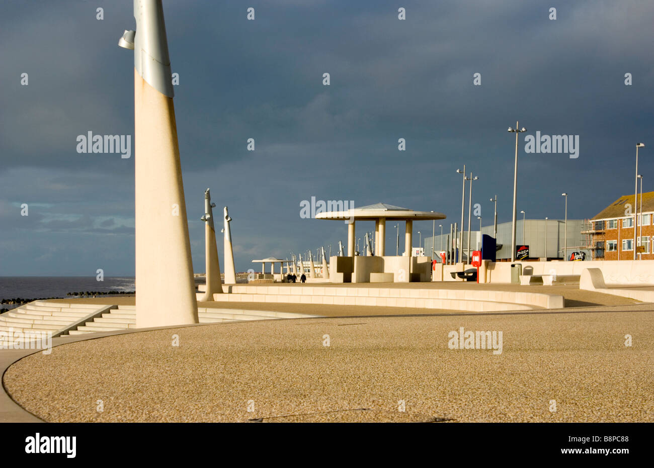 Strand von Thornton Cleveleys Lancashire Stockfoto