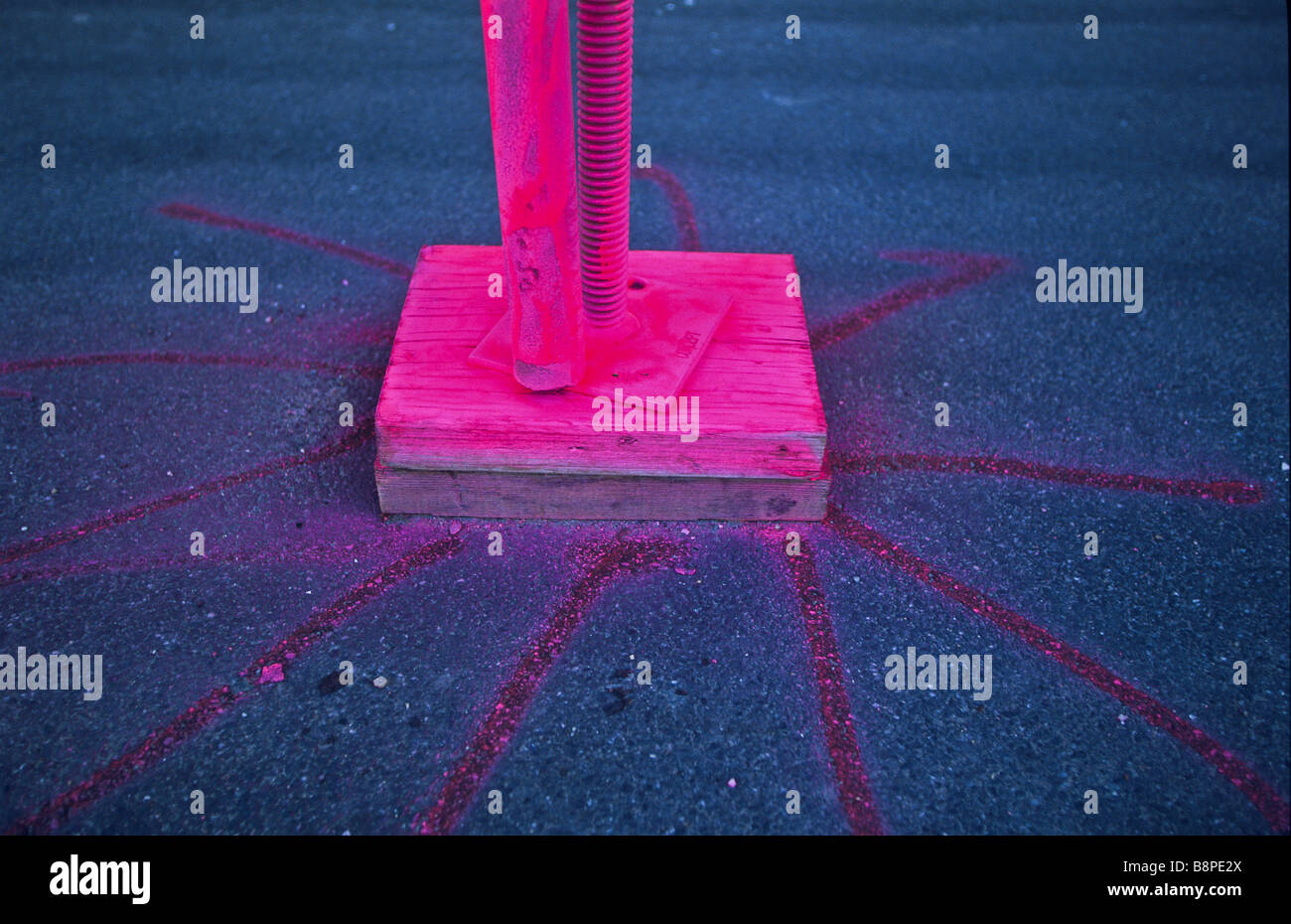 fluoreszierende Farbe rosa Stockfoto