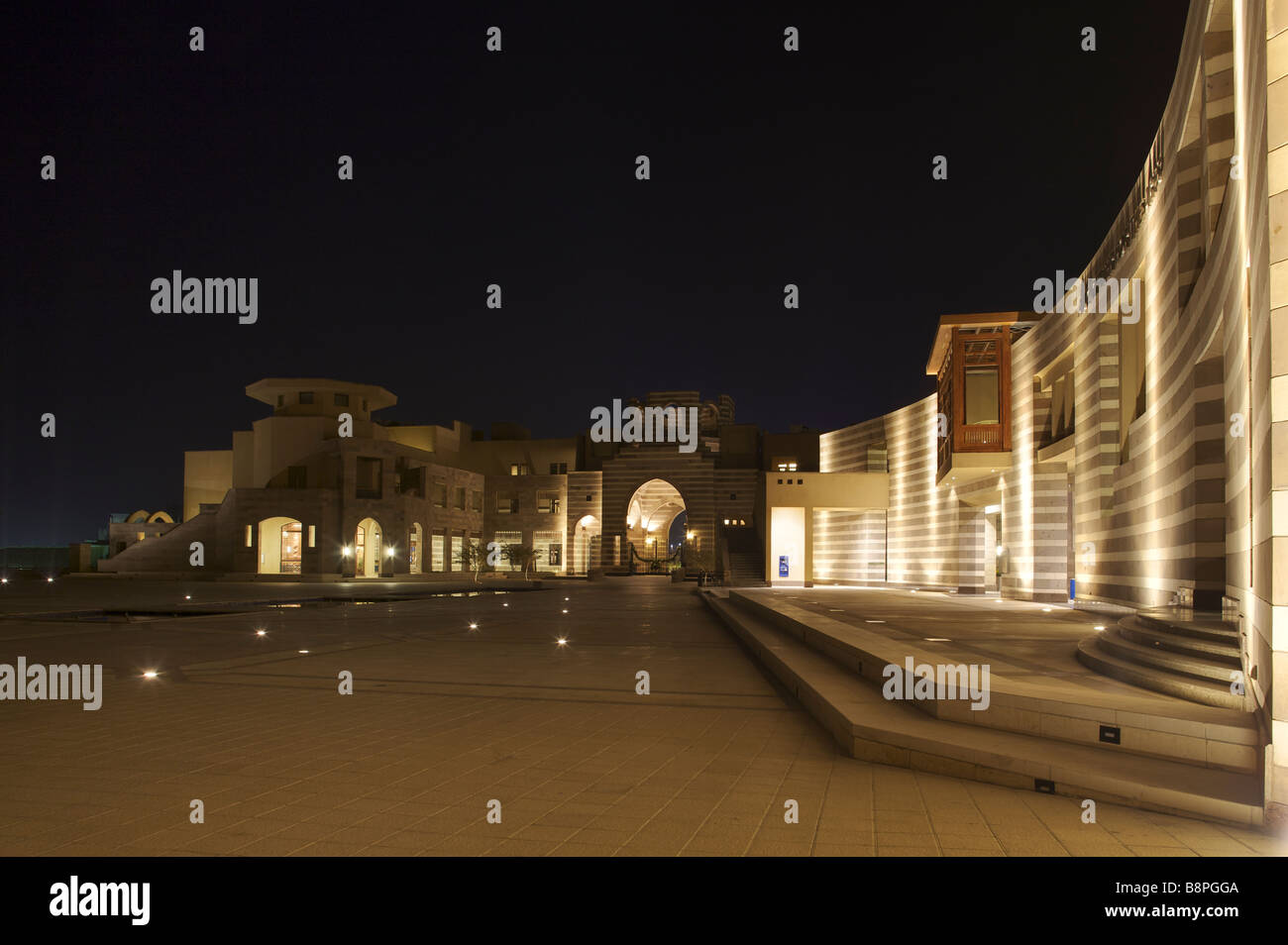 Eingang, neue Campus, der American University in Kairo, Ägypten Stockfoto