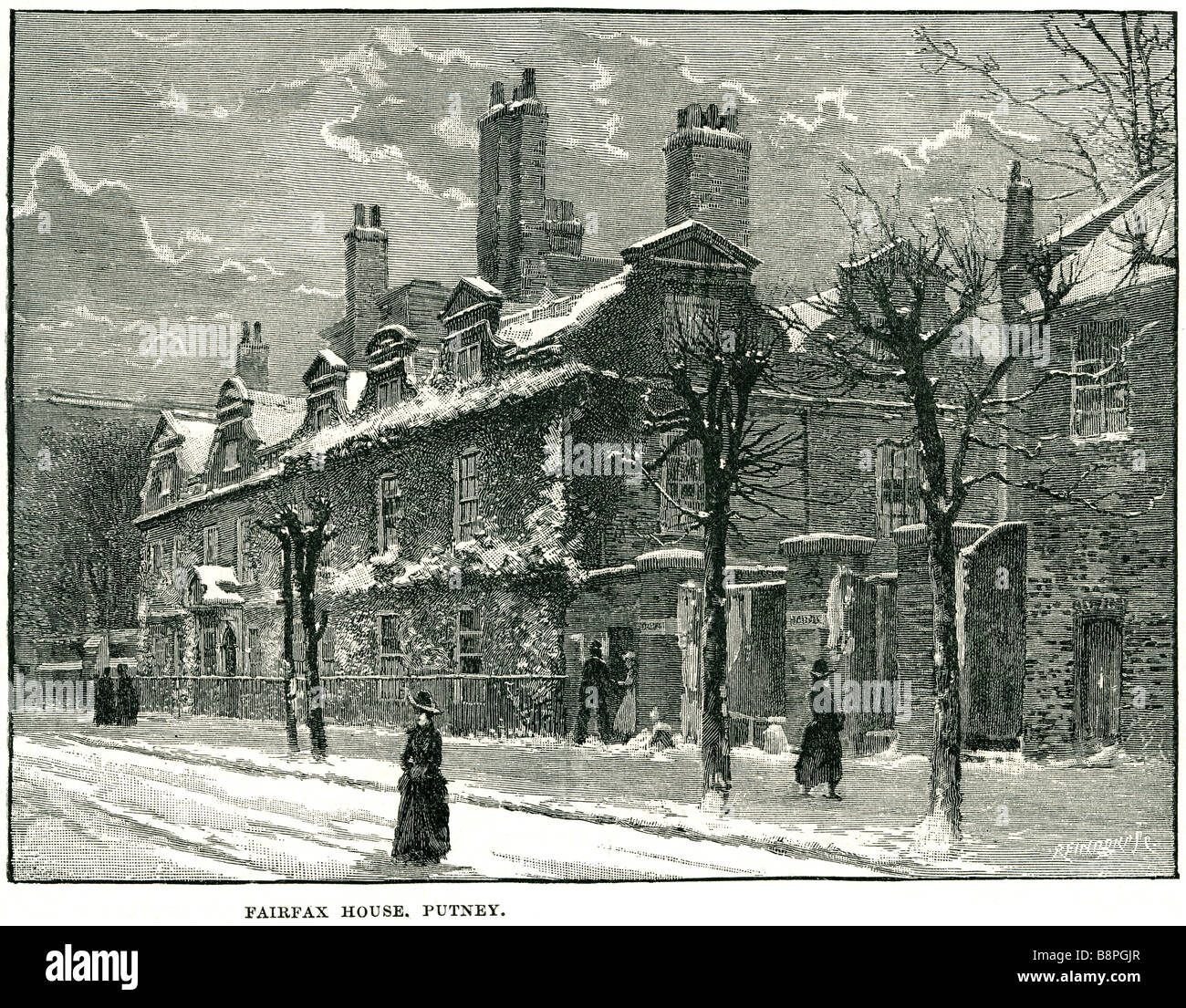 Fairfax Haus Putney Putney ist ein Stadtteil von Südwest-London in London Borough of Wandsworth. Es ist 5,1 Meilen entfernt (8.2 Stockfoto