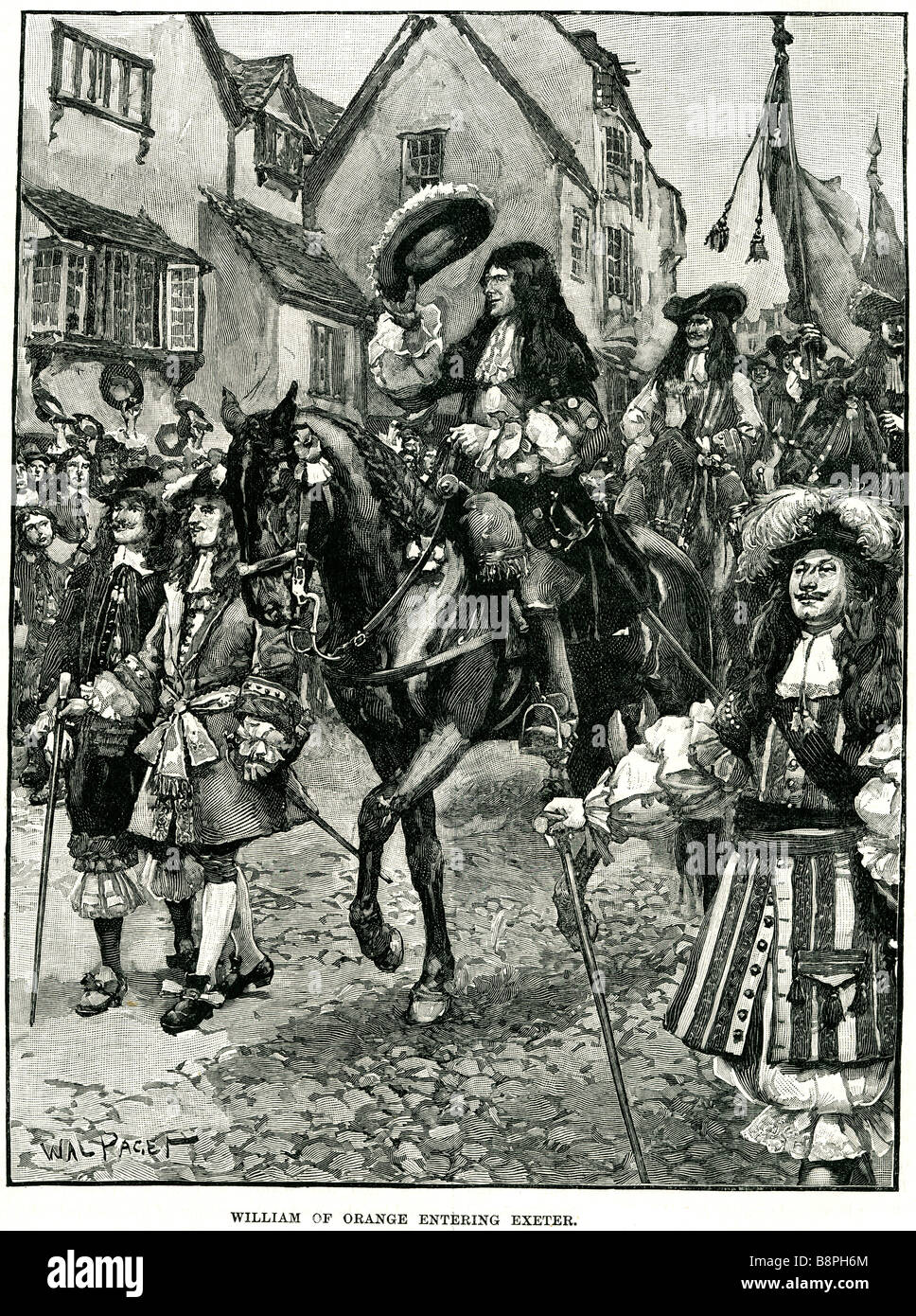 William der Orange in Exeter William III (14. November 1650 – 8. März 1702) war ein Prinz von Oranien durch Geburt. Ab 1672 auf Stockfoto