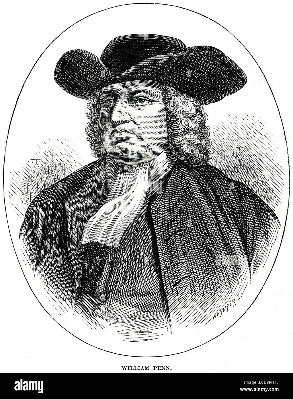 William Penn (14. Oktober 1644 – 30. Juli 1718) war Gründer und "Absolute Inhaber" von der Provinz von Pennsylvania, die Engli Stockfoto