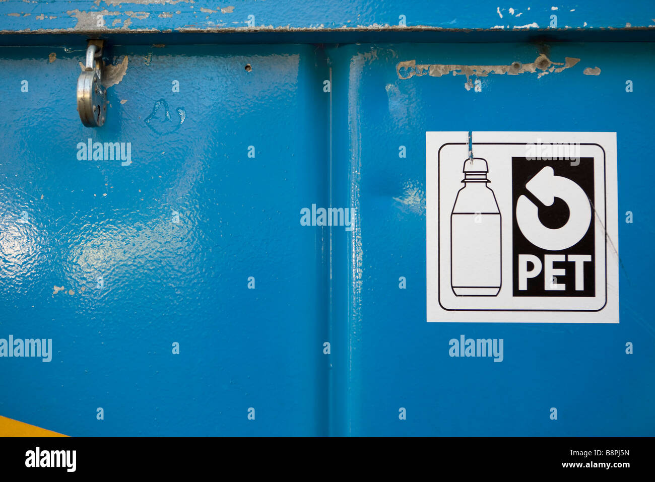 Recyclingbehälter, close-up Stockfoto