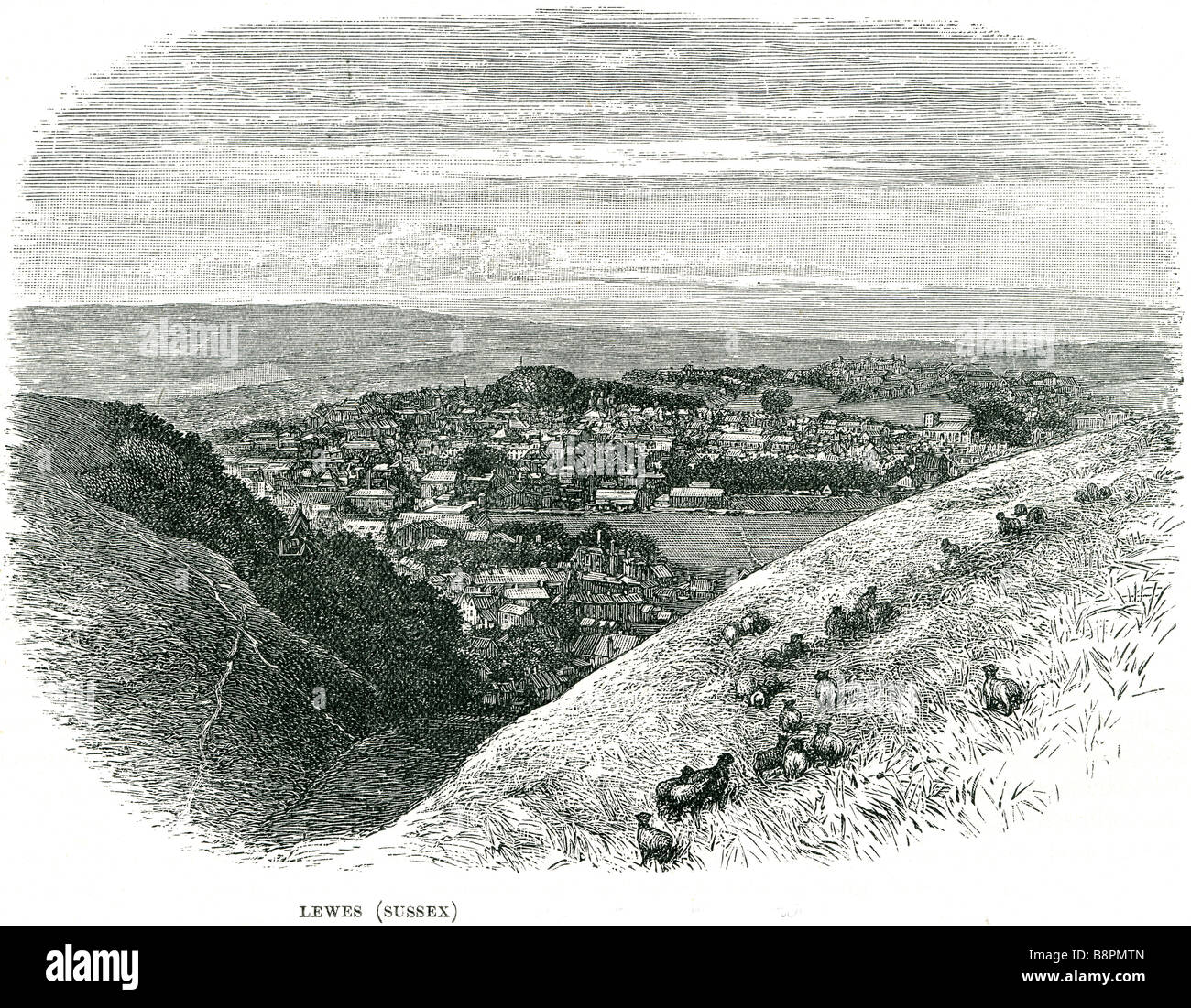 Lewes Sussex Lewes ist der Grafschaft Stadt East Sussex, England und der lokalen Regierungsviertel in dem es seinen Namen verleiht li Stockfoto