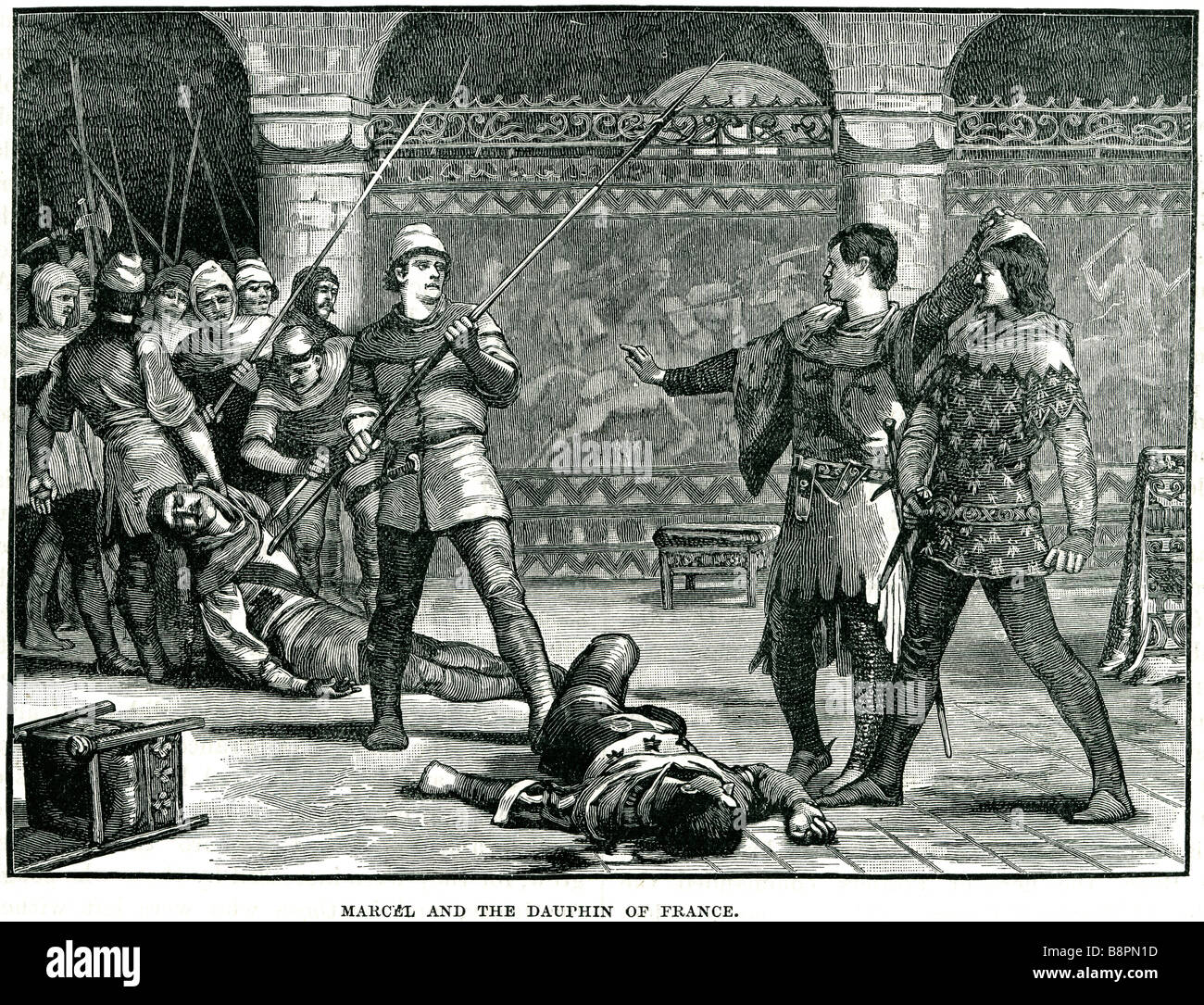 Marcel und der Dauphin von Frankreich der Dauphin von Frankreich (Französisch: Dauphin de France) — streng, der Dauphin von Viennois (Dauphin de Stockfoto