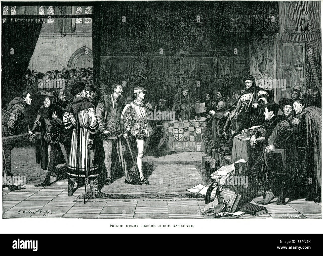 Prinz Heinrich vor Richter Gascoine Urteils Lizenzgebühren Verhaftung Stockfoto