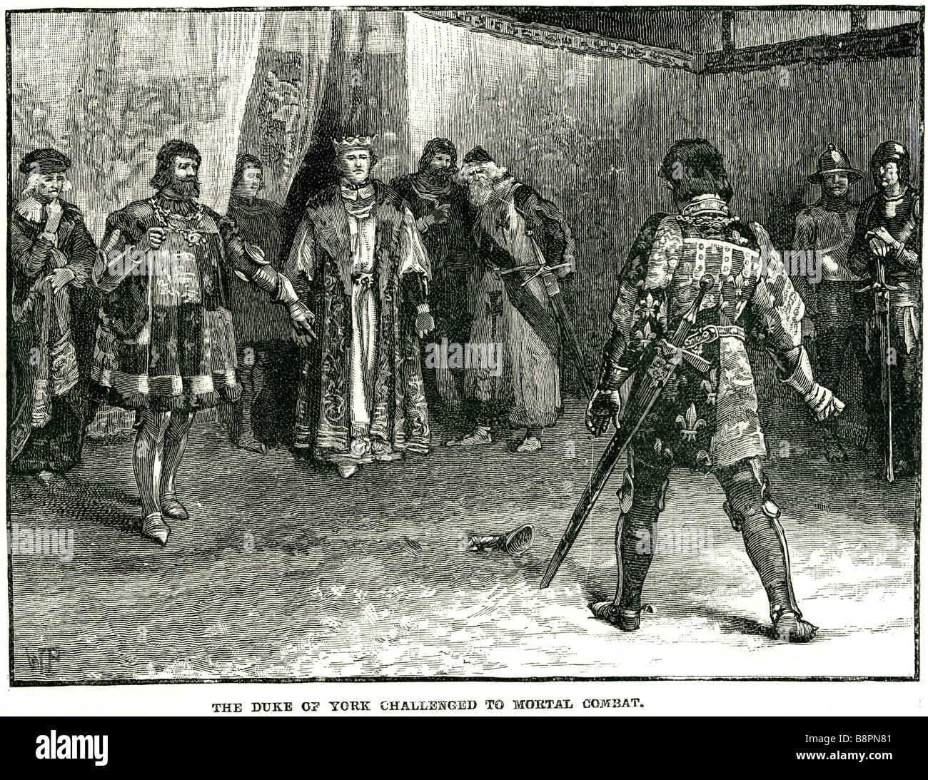 Herzog von York herausgefordert, mortal Combat 1451 Richard Plantagenet englische Königsfamilie Stockfoto