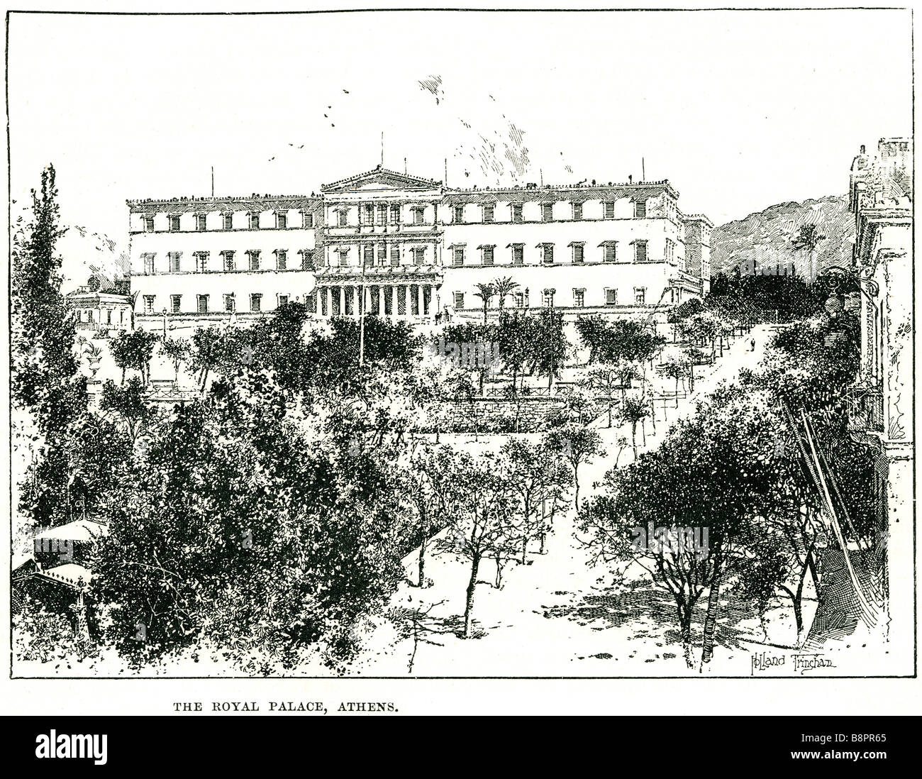 Royal Palace Athen 1870 Presidential Villa Stockfoto