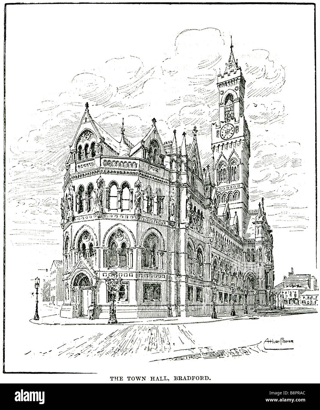 Rathaus der Stadt Bradford West Yorkshire England 1871 Parlamentarier Stockfoto