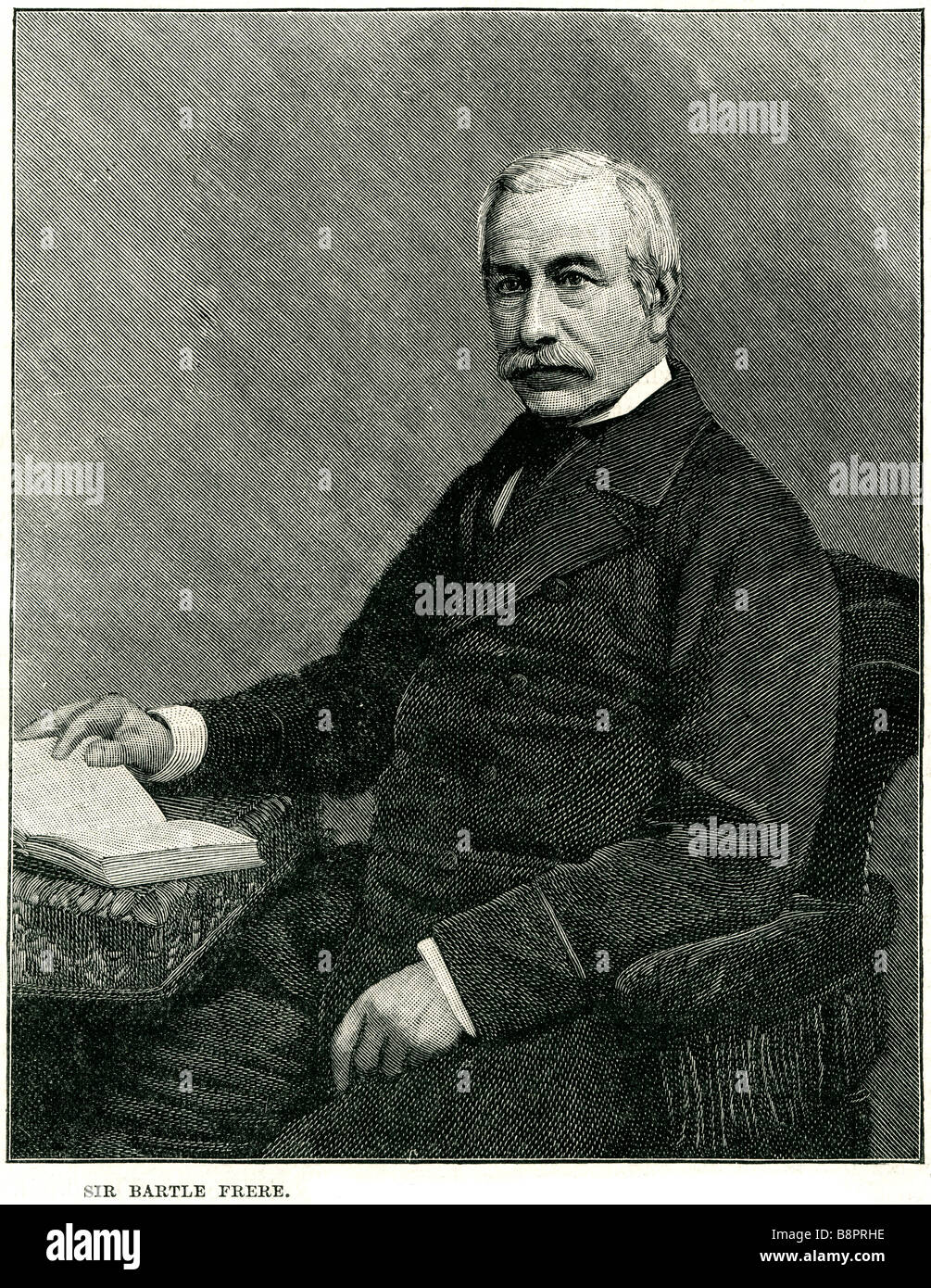 Sir Henry Bartle Edward Frere 1815 1884 britischer Kolonialbeamter Slave Verkehr Barghash bin Said Stockfoto