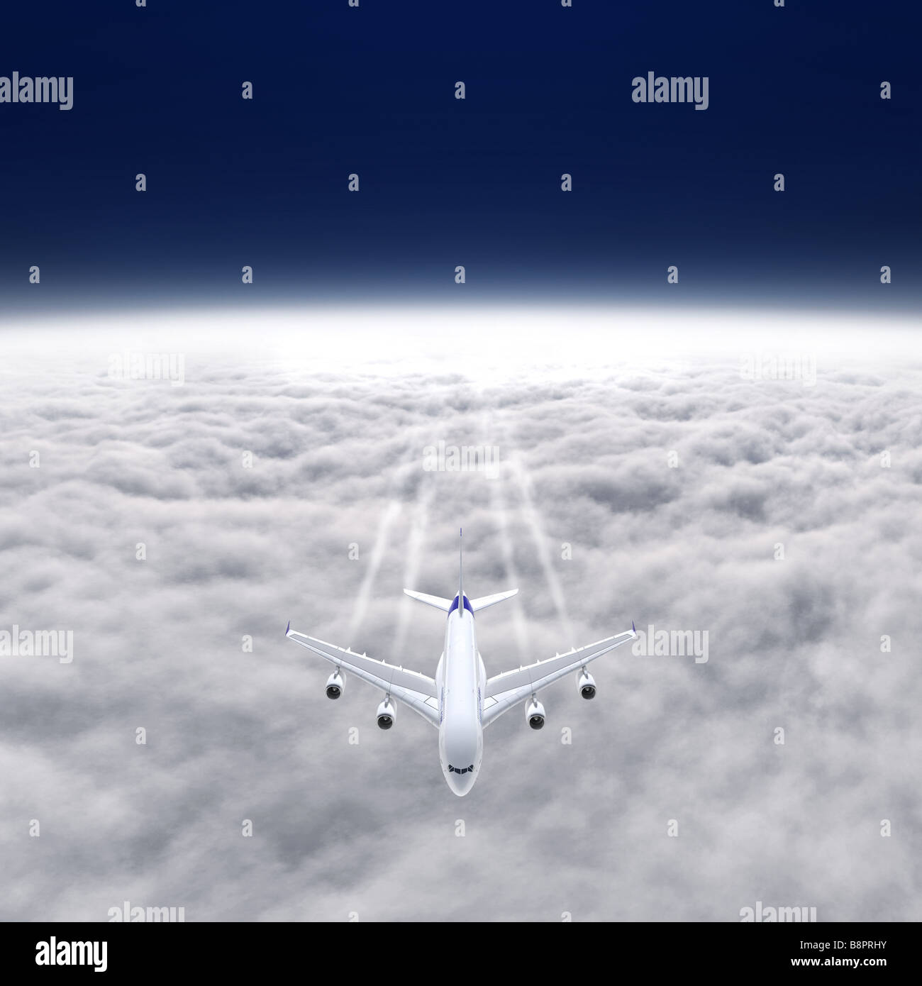 Airbus A 380 Oben über Der Wolkendecke Kreuzfahrt Mit 36000
