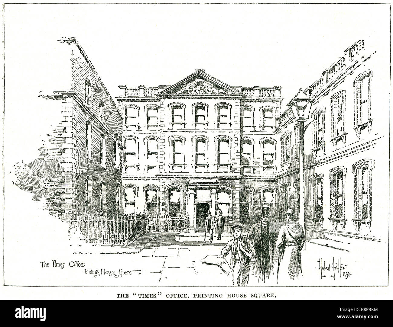 Mal Bürodruck Haus quadratische 1883 Queen Victoria Street Stockfoto