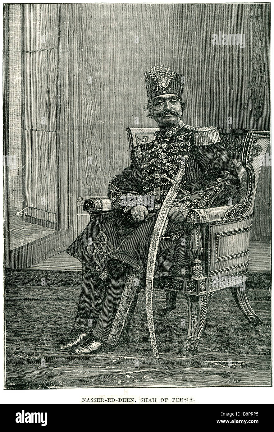 Nasser al-Din Schah von Persien 1831 1896 King ermordet Mohammad Shah Qajar Stockfoto