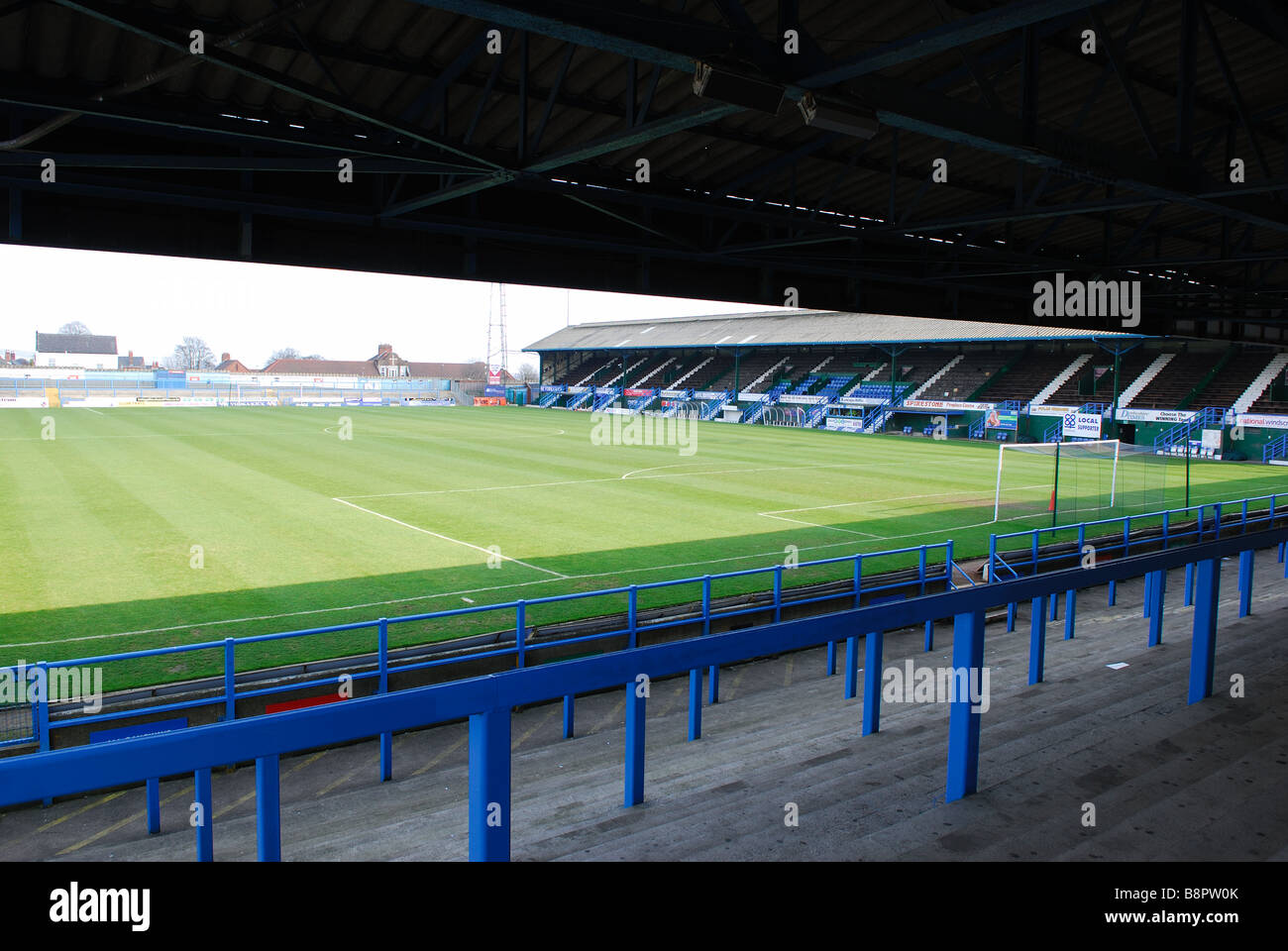 Chesterfield Football Ground (Saltergate). Stockfoto