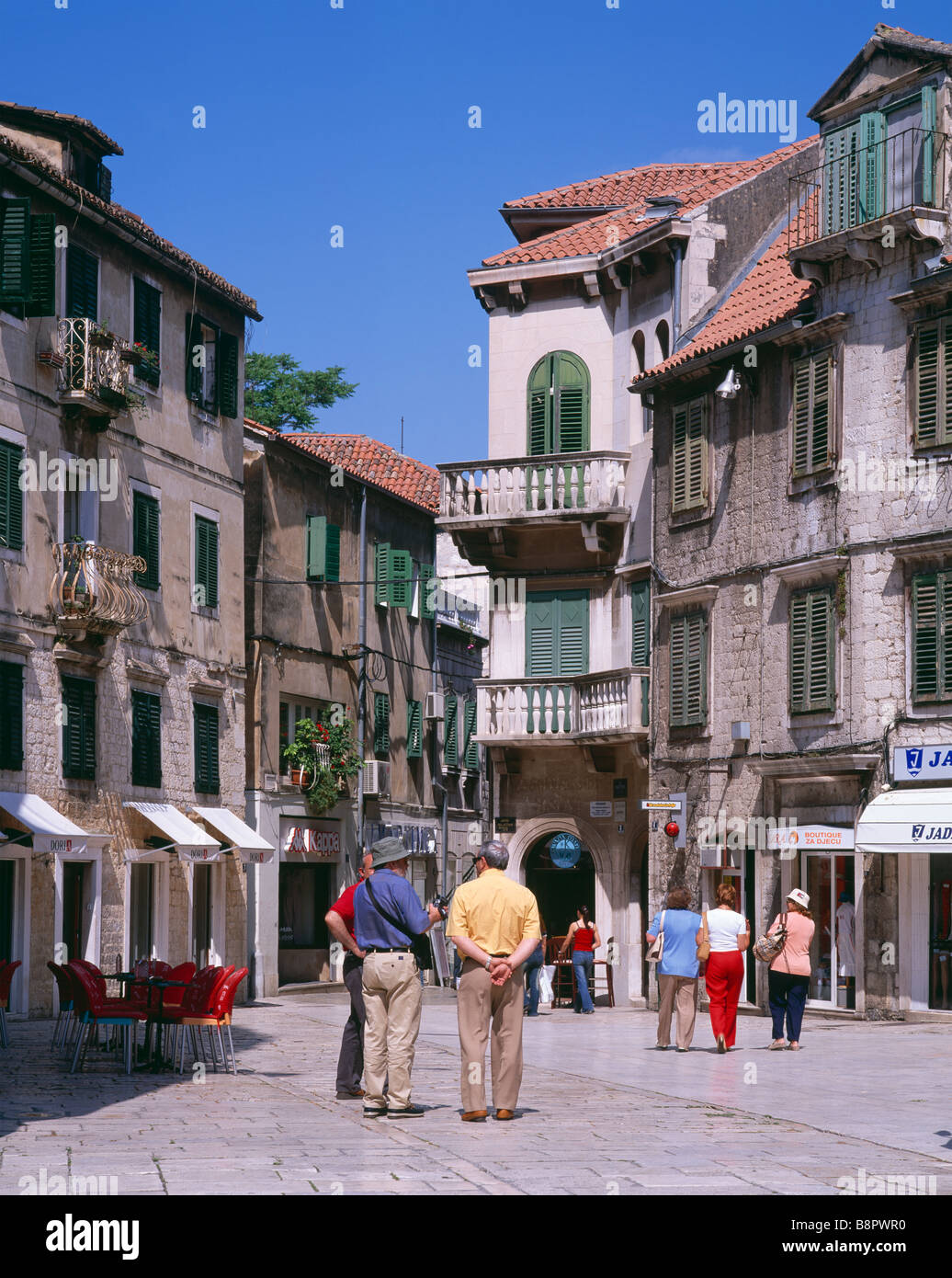 Trg Brace Radić, Split, Dalmatien, Kroatien. Stockfoto