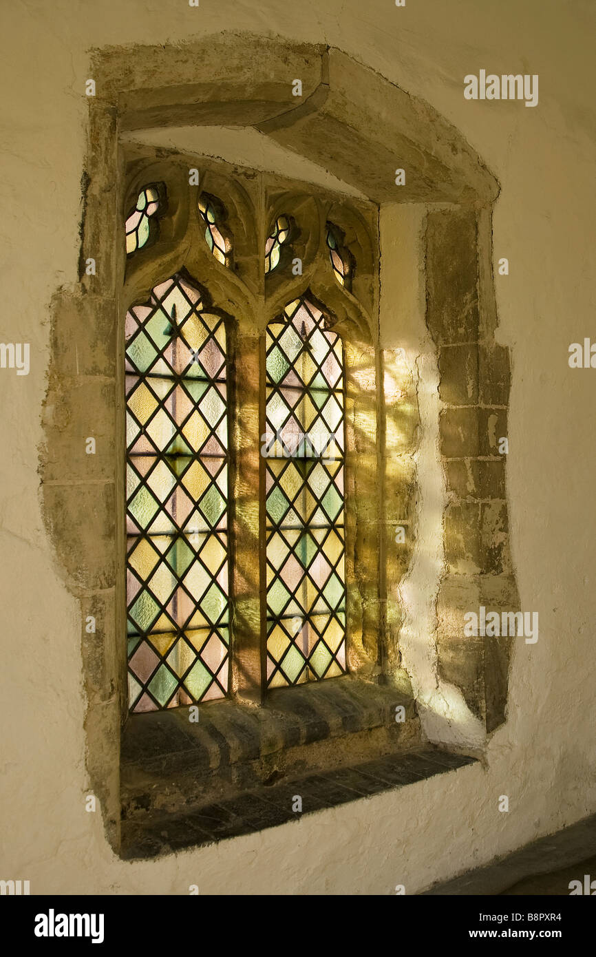 Veranda Fenster an All Saints Church, Longstanton, Cambridgeshire, England Stockfoto