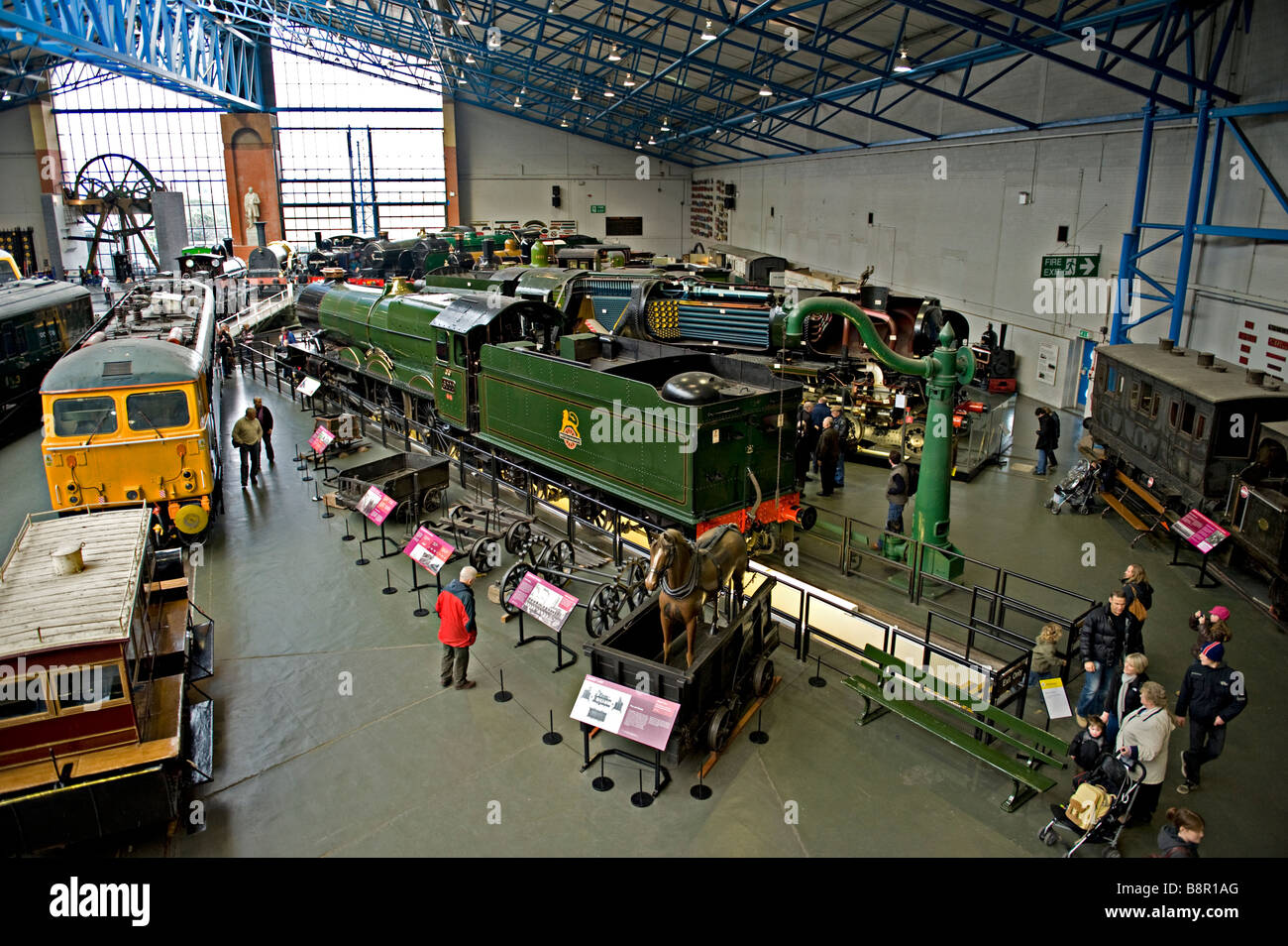 Innenraum des National Railway Museum, York, England, UK Stockfoto