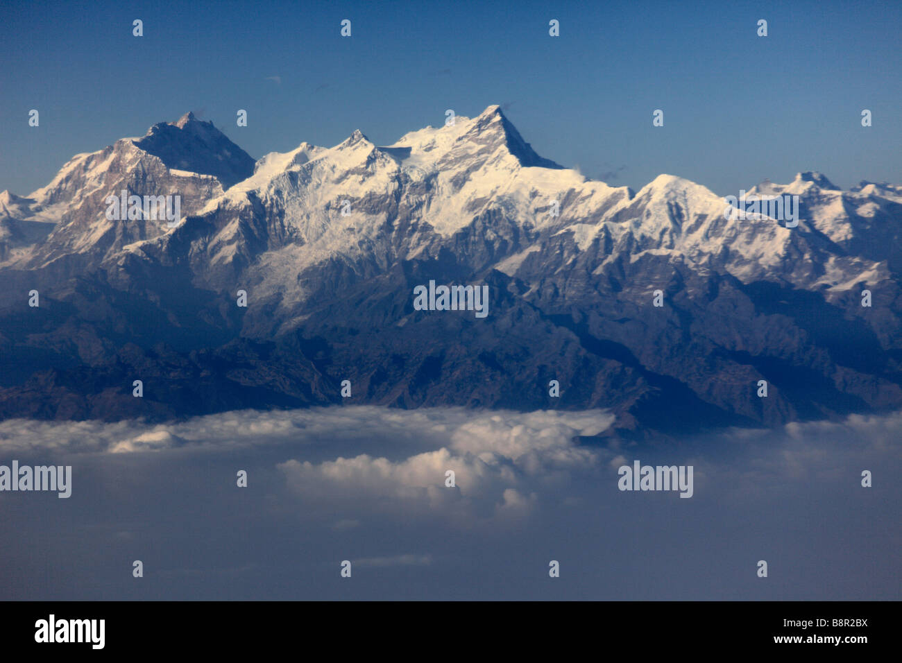 Nepal Himalaya Luftbild Stockfoto