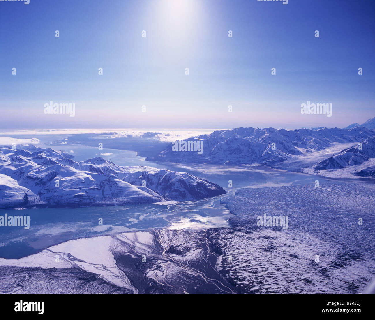 HUBBARD GLETSCHER, ALASKA, VEREINIGTE STAATEN VON AMERIKA Stockfoto