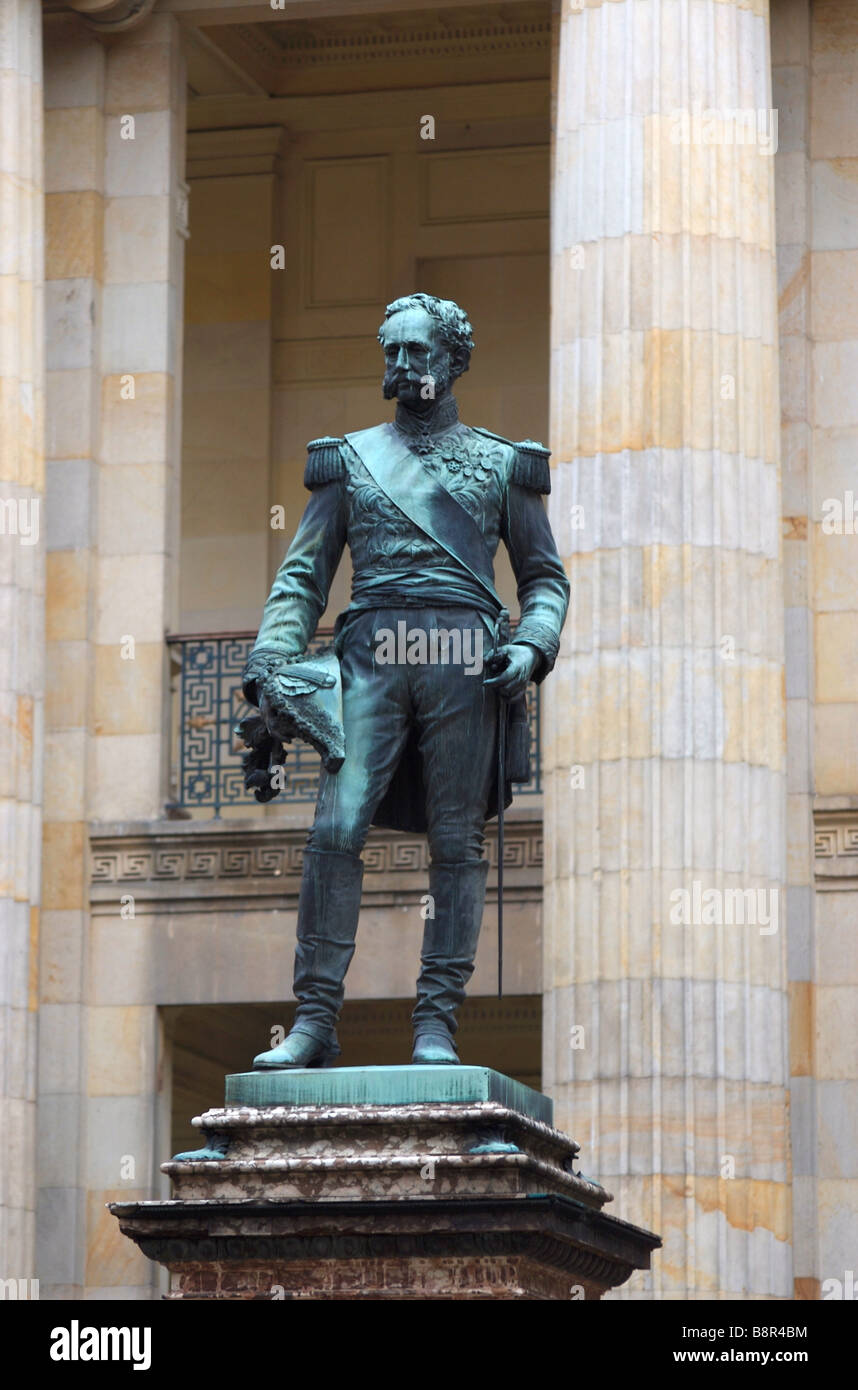 Statue von Francisco José de Paula Santander im Präsidentenpalast, Bogota, Kolumbien. Stockfoto