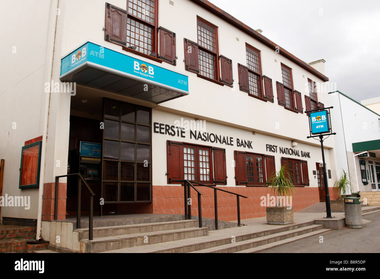 außen die erste Nationalbank Voortrek street Swellendam in Südafrika Stockfoto