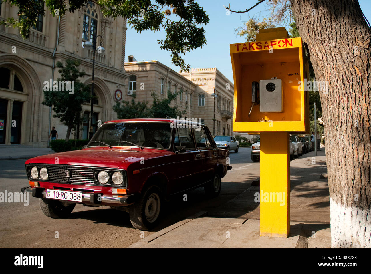 Straße Baku Aserbaidschan Kaukasus Reisen urban sowjetischen Stockfoto