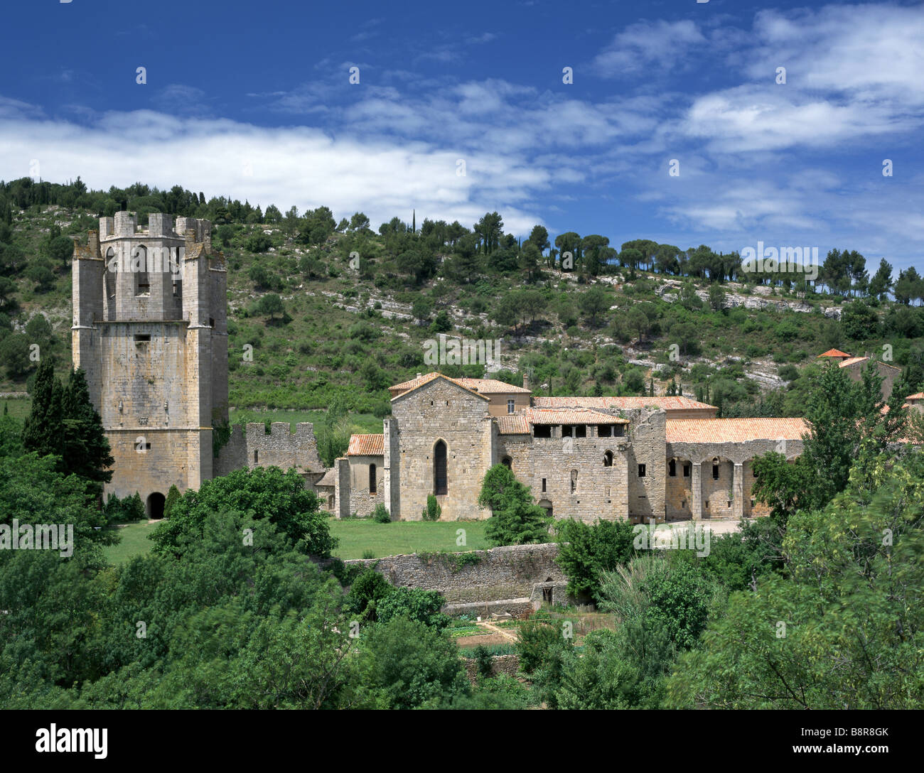 Lagrasse, ein Katharer Village, Frankreich, Audenhain Stockfoto