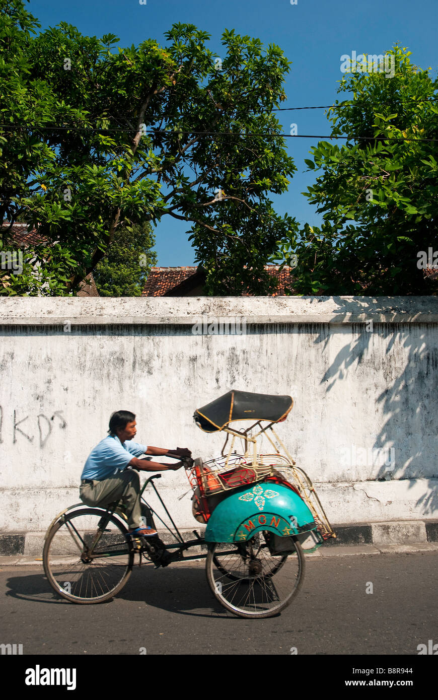 Yogyakarta Indonesien Java Becak Asien reisen tuktuk Stockfoto