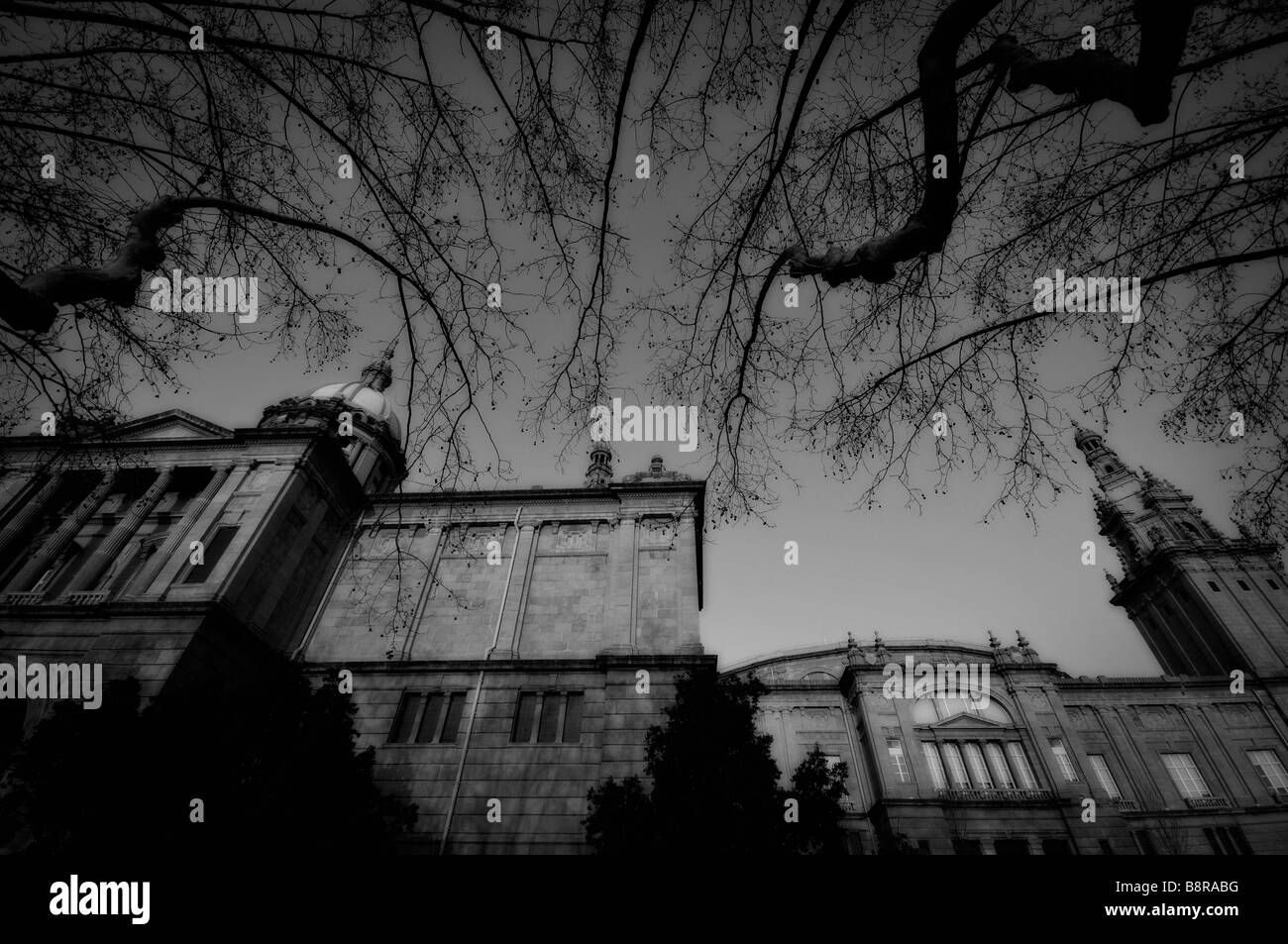 Palau Nacional de Montjuic (nationale Palast des Montjuic), Haus des nationalen Kunstmuseum von Katalonien. Barcelona. Spanien Stockfoto