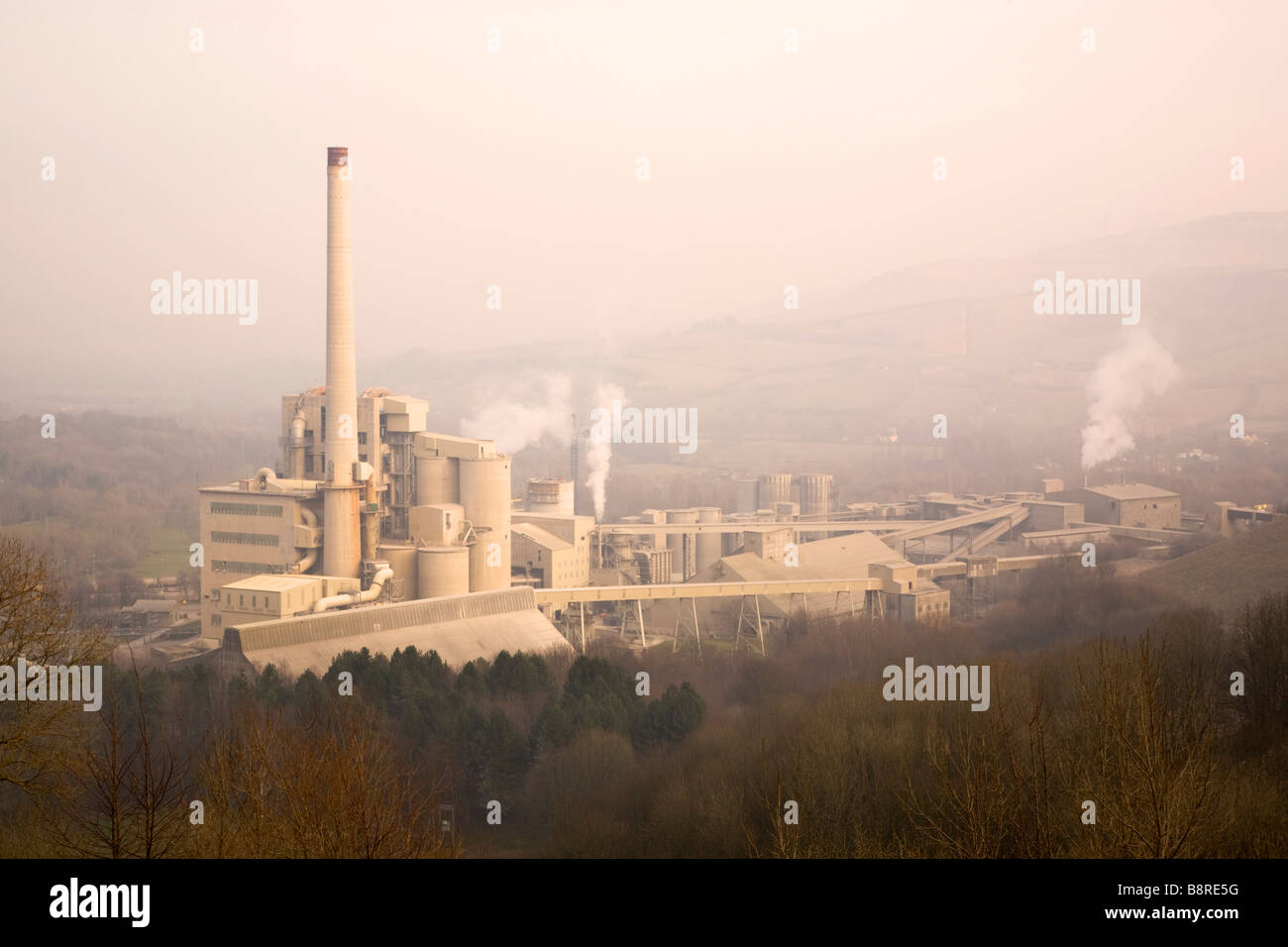 Hoffe Tal Zementwerk, Peak District in Derbyshire, England, UK Stockfoto