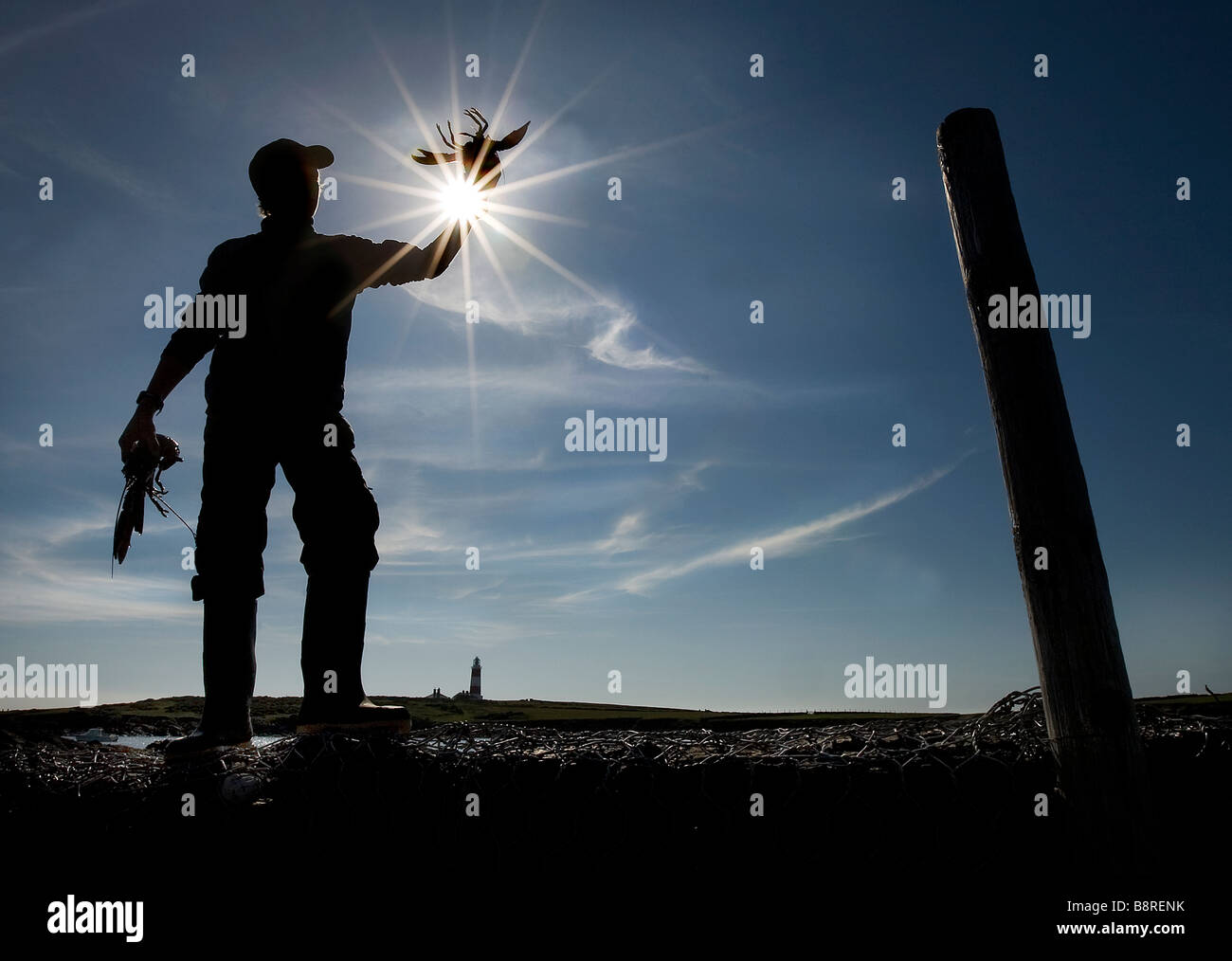Warden Bardsey Island Lleyn Halbinsel North West Wales UK Stockfoto