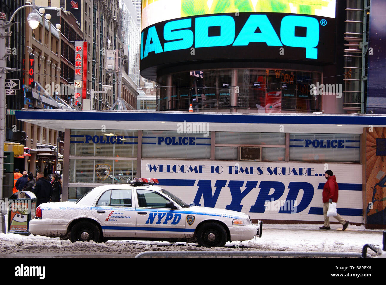 NYPD am Times Square in New York Stockfoto