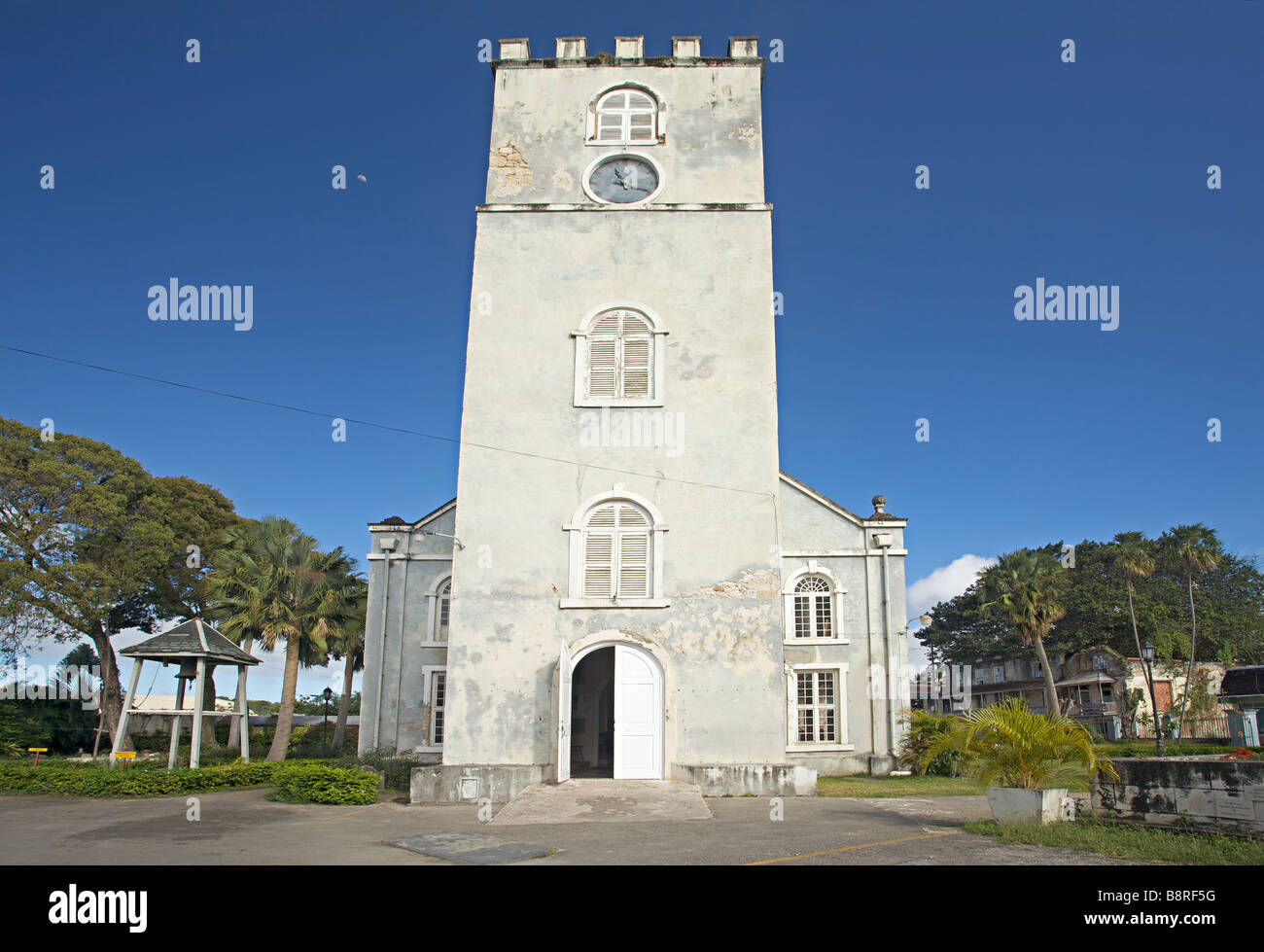 Eingangstür zur Pfarrkirche St. Peter, Westküste von Barbados, "West Indies" Stockfoto